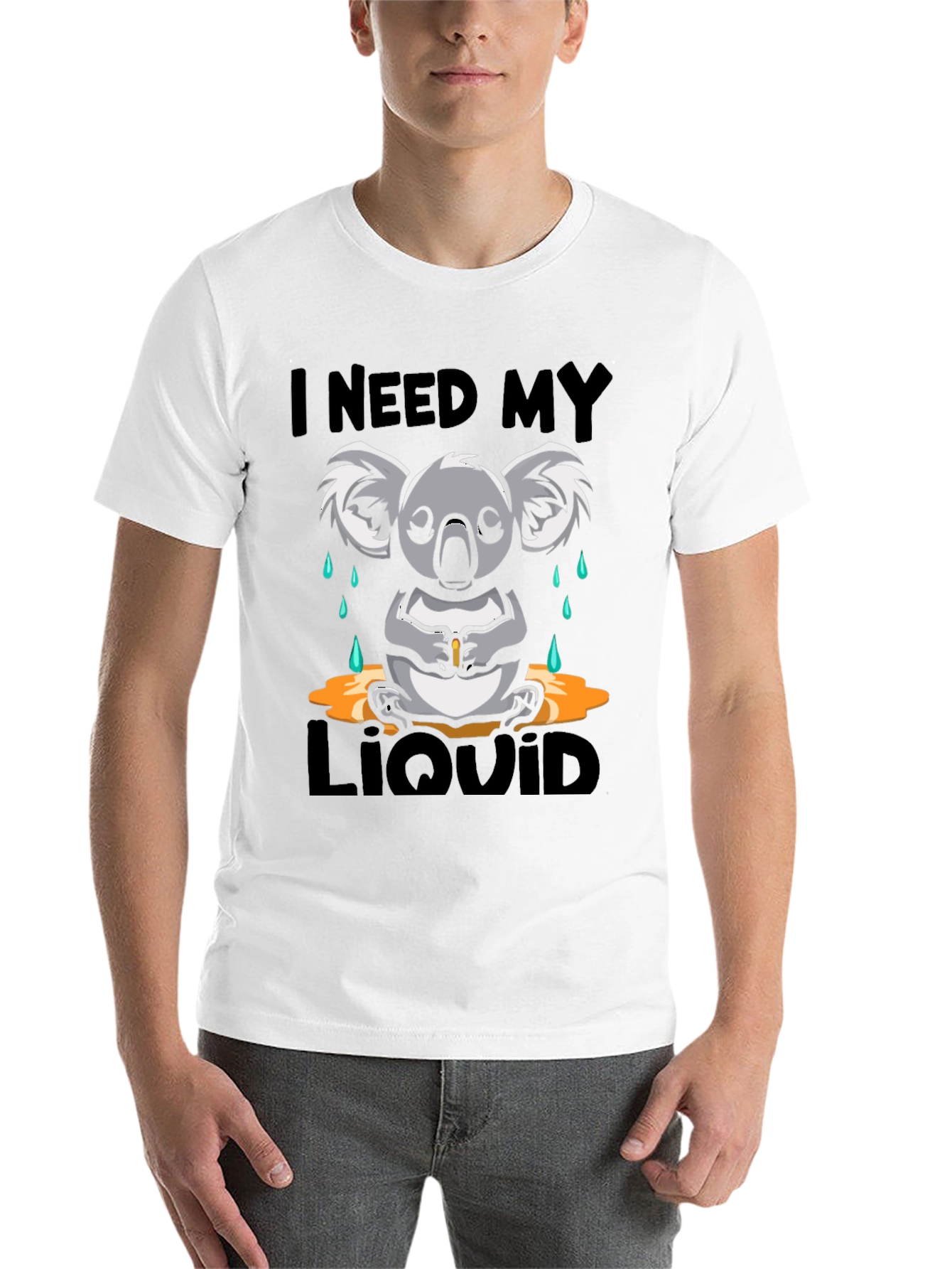 Black I Need My Liquid Koala Graphic Tee view 14