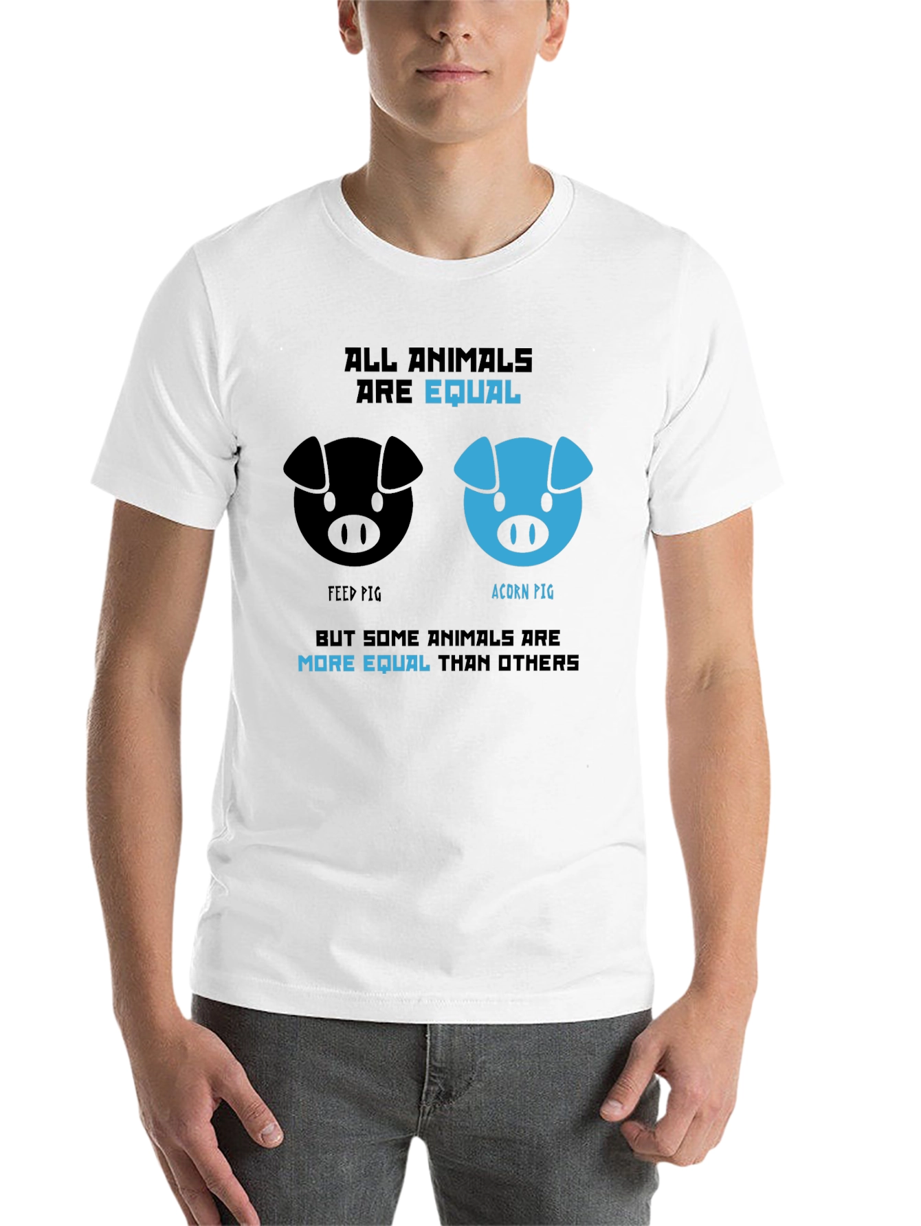 Black All Animals Are Equal T-Shirt view 14