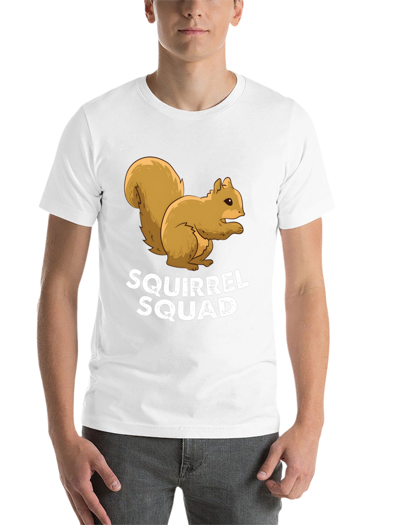 Black Squirrel Squad Graphic Tee - Black Crew Neck Shirt view 14
