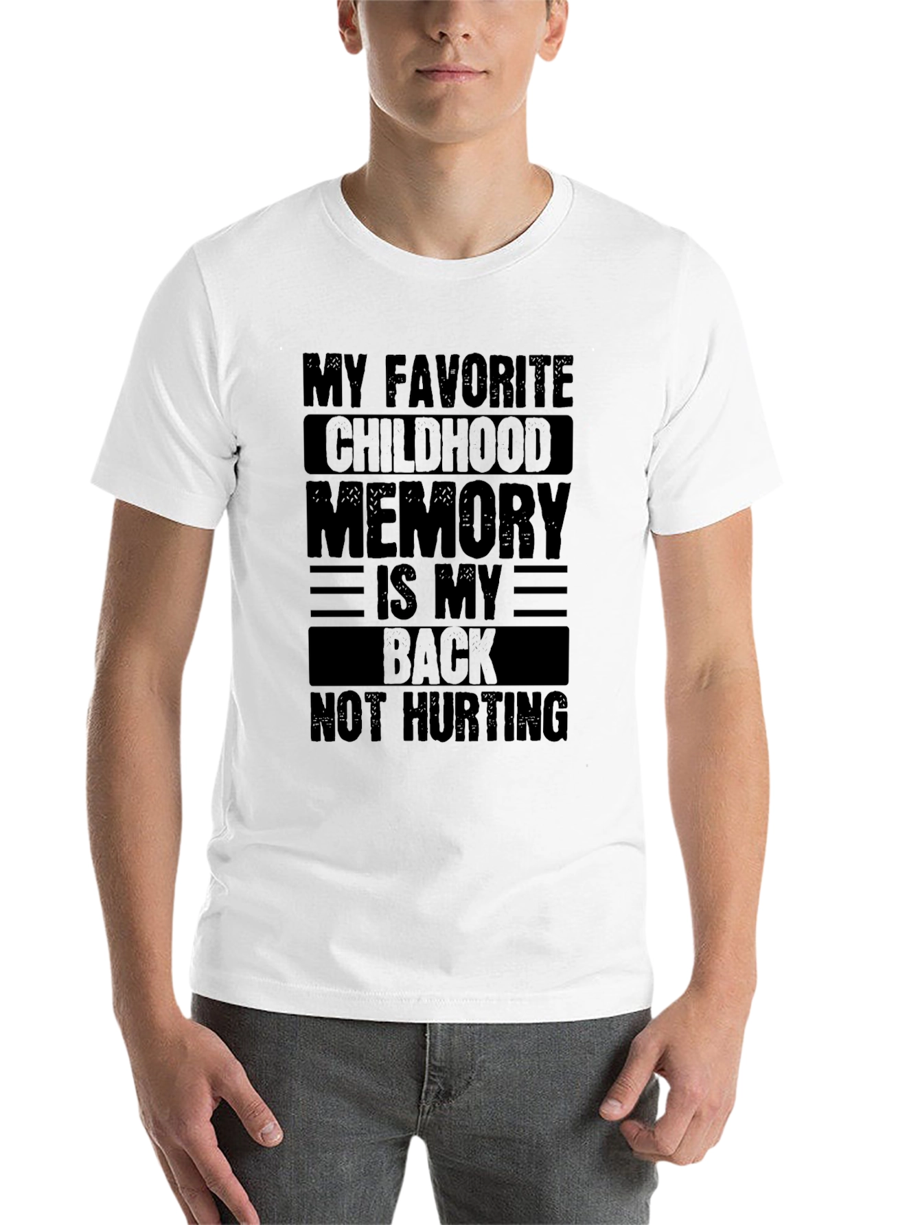 Black Funny My Favorite Childhood Memory T-Shirt view 14