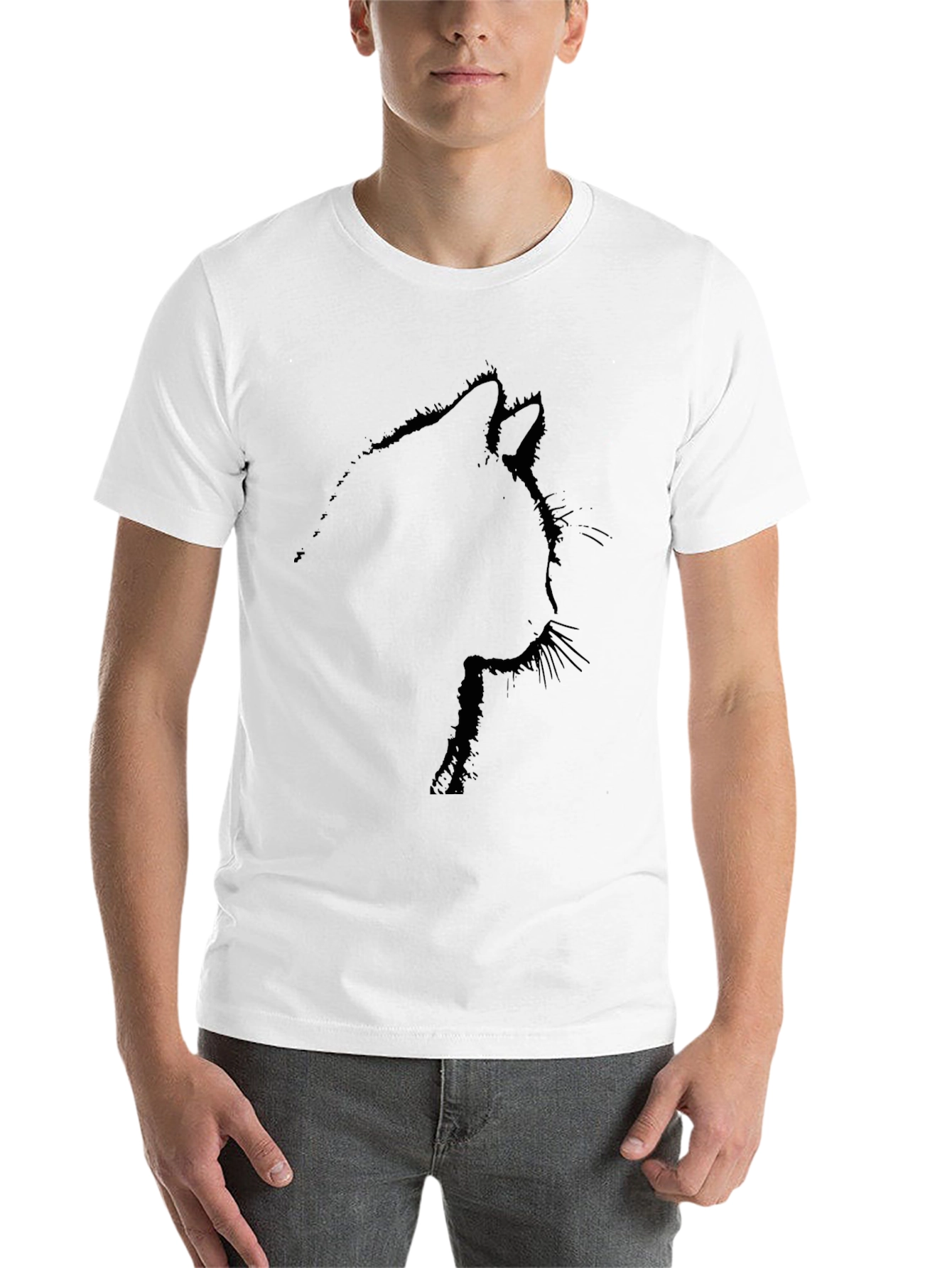 Black Black Cat Silhouette T-Shirt view 14