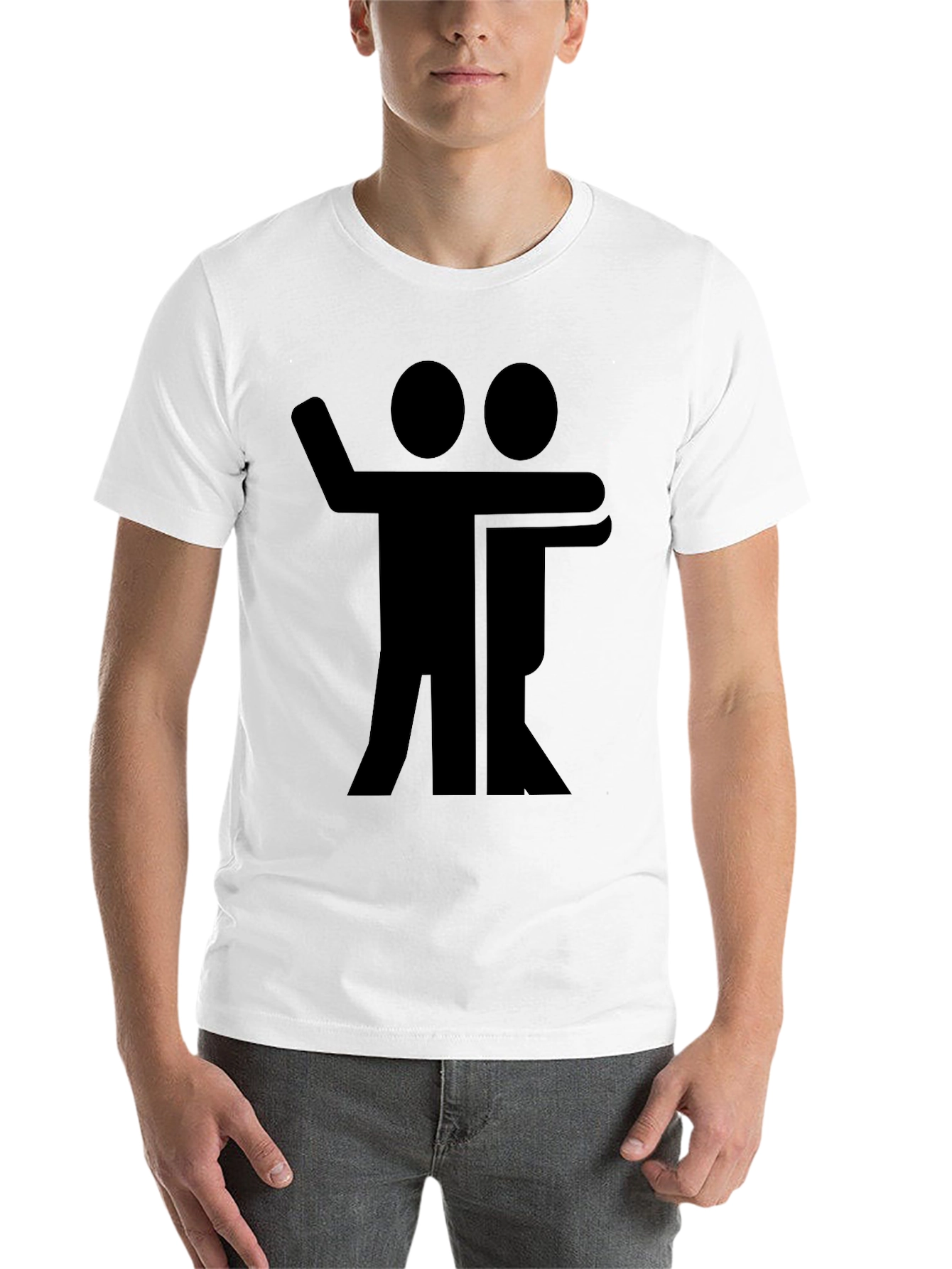 Black Black Graphic Tee - Hugging Figures Design view 14