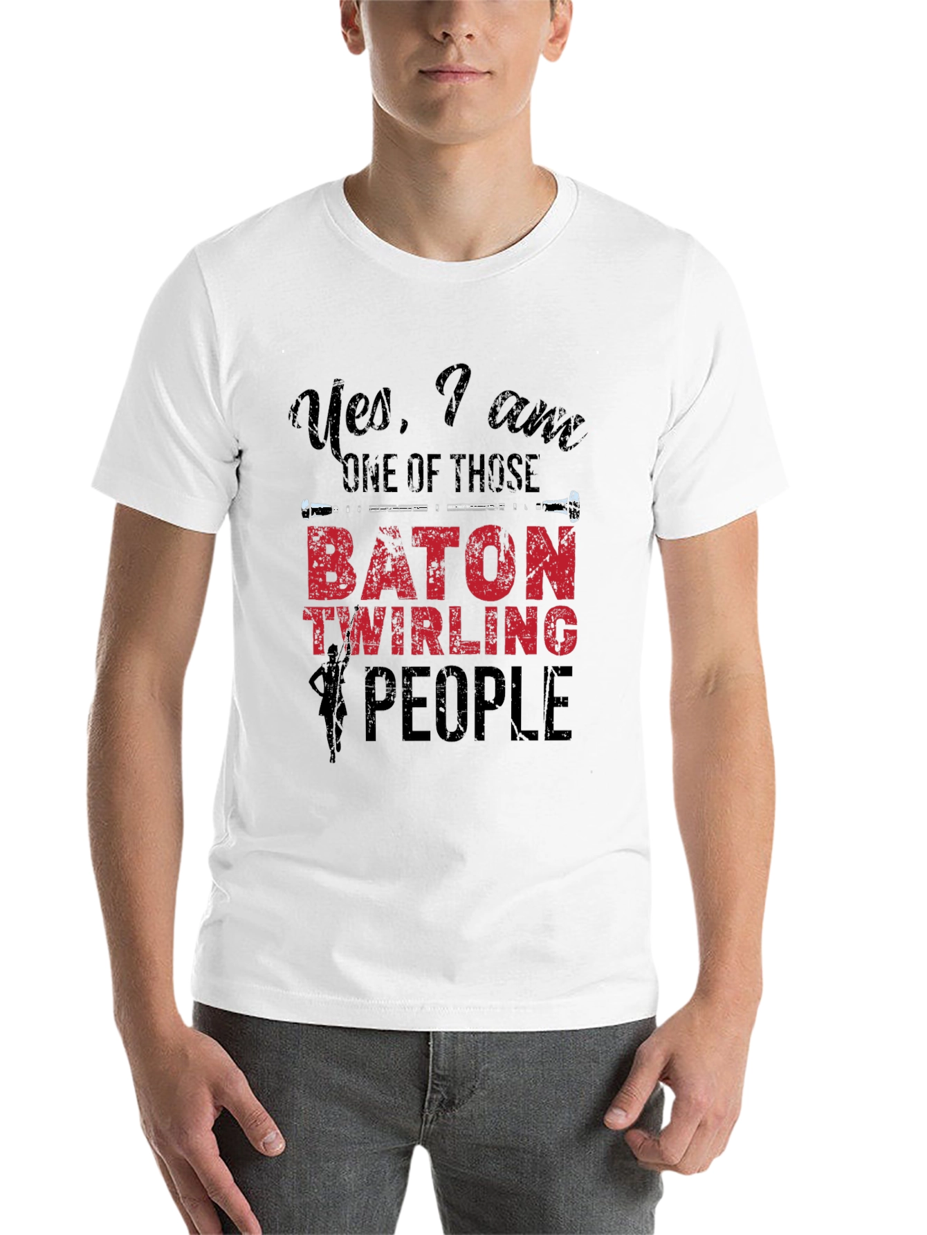 Black Baton Twirling People Graphic Tee view 14
