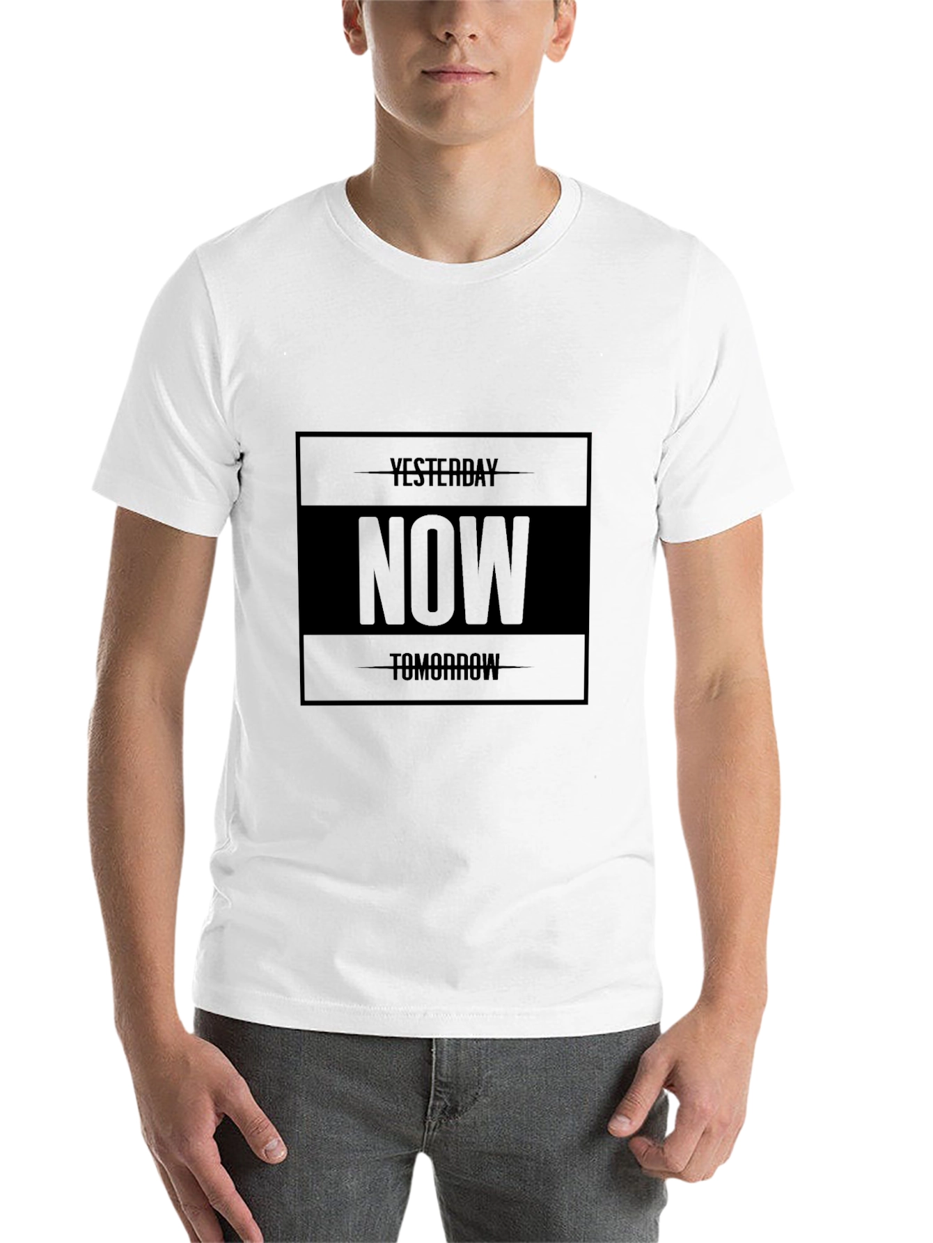 Black Men's Black 'Now' Graphic Tee view 14