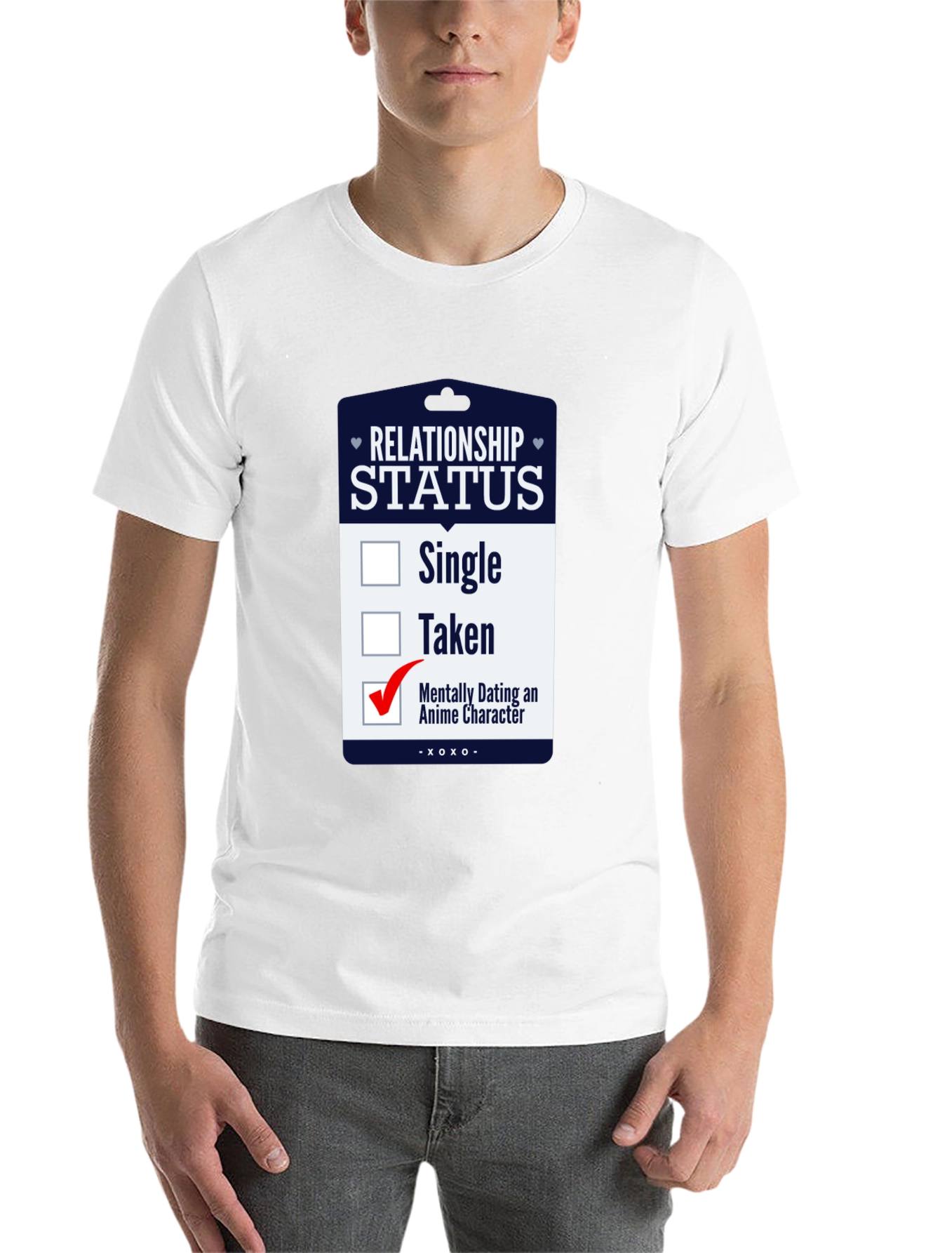 Black Mentally Dating Anime Character T-Shirt view 14