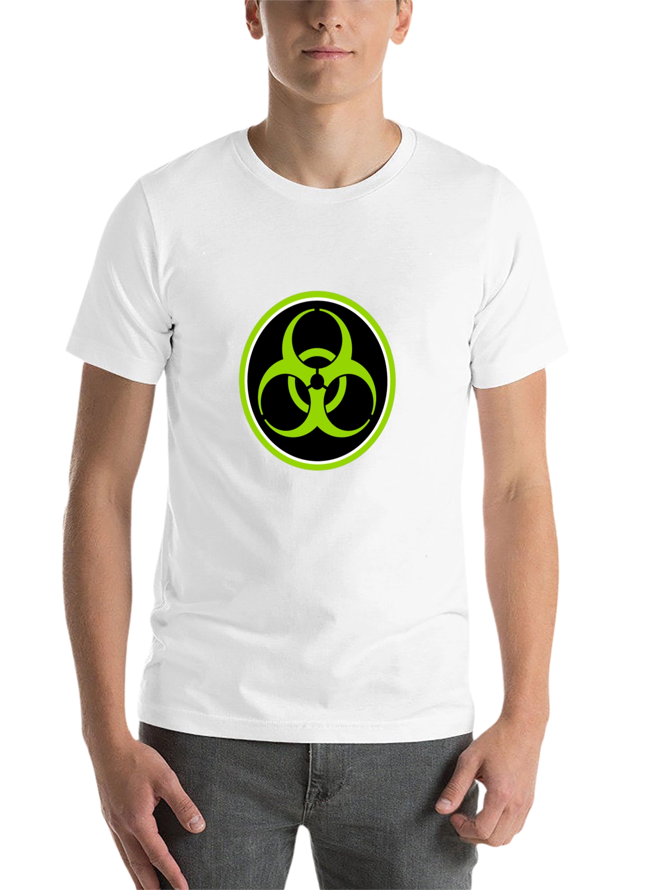 Black Biohazard Symbol Graphic T-Shirt - Black view 14
