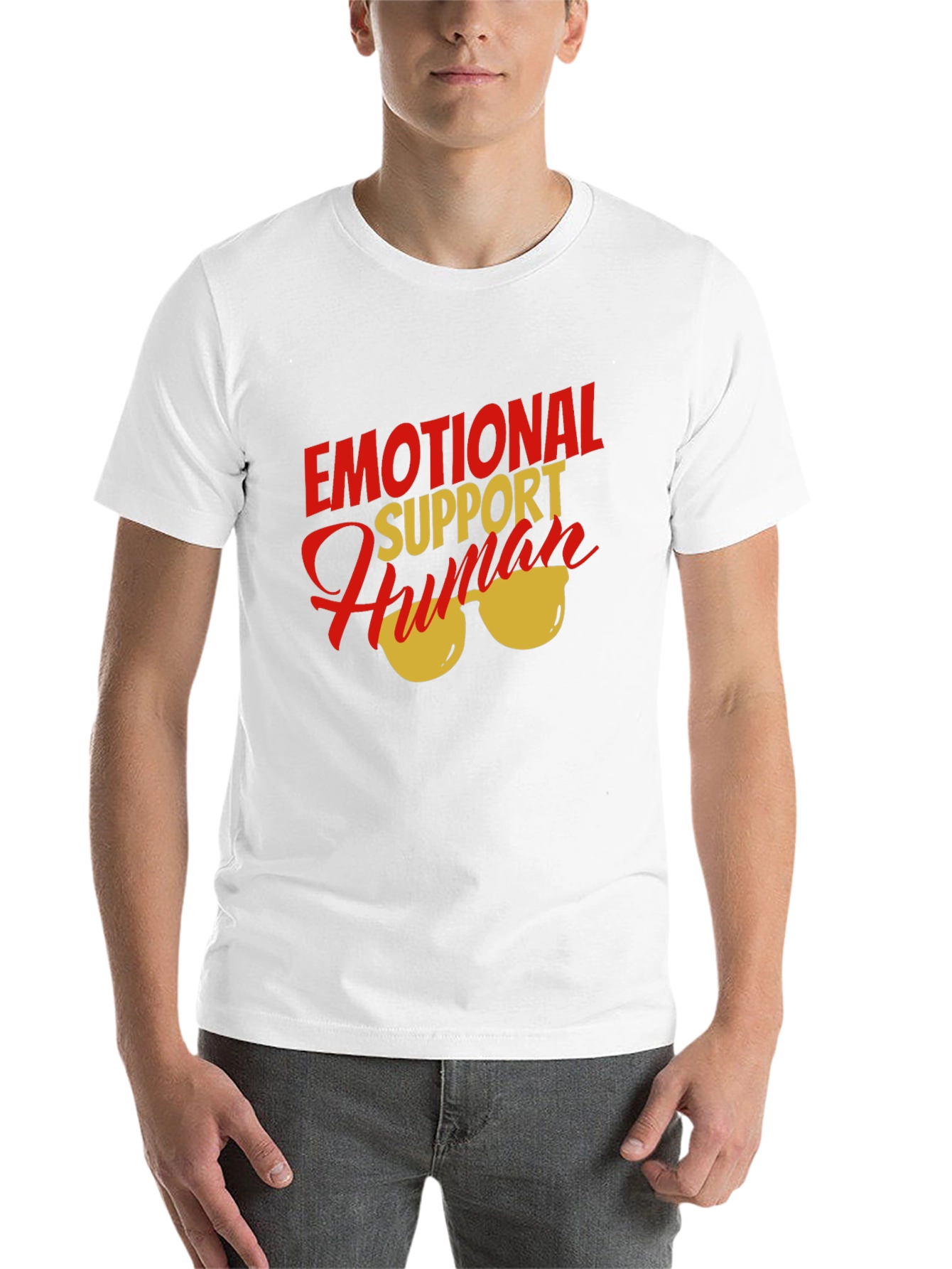 Black Emotional Support Human T-Shirt view 14