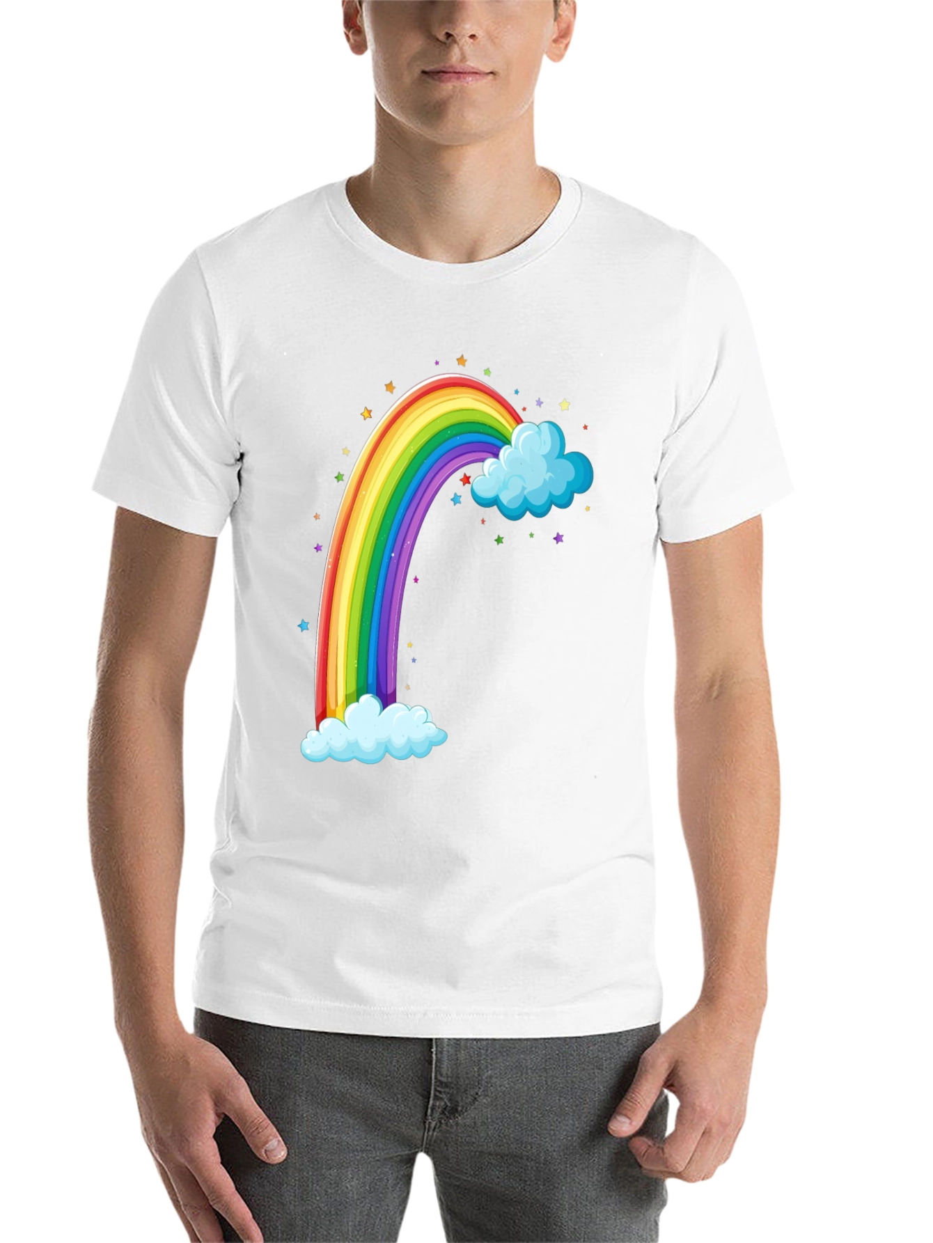 Black Rainbow & Cloud Graphic T-Shirt view 14