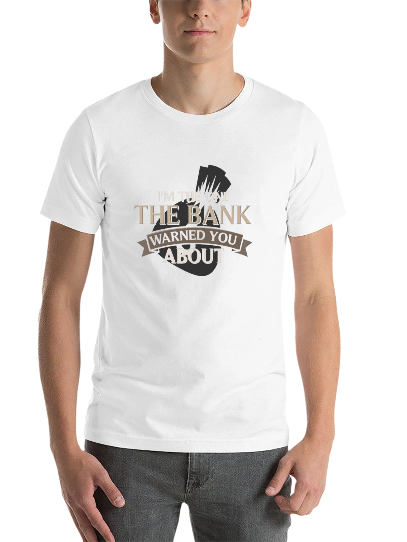 Black I'm The One The Bank Warned You About Graphic Tee view 14