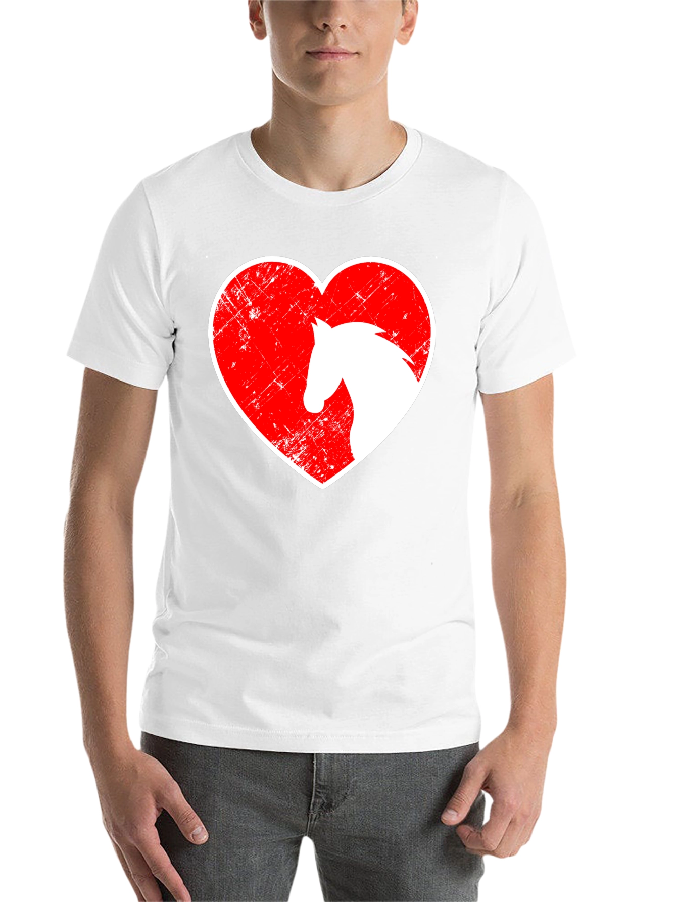 Black Horse Lover Graphic Tee - Heart Horse Shirt view 14
