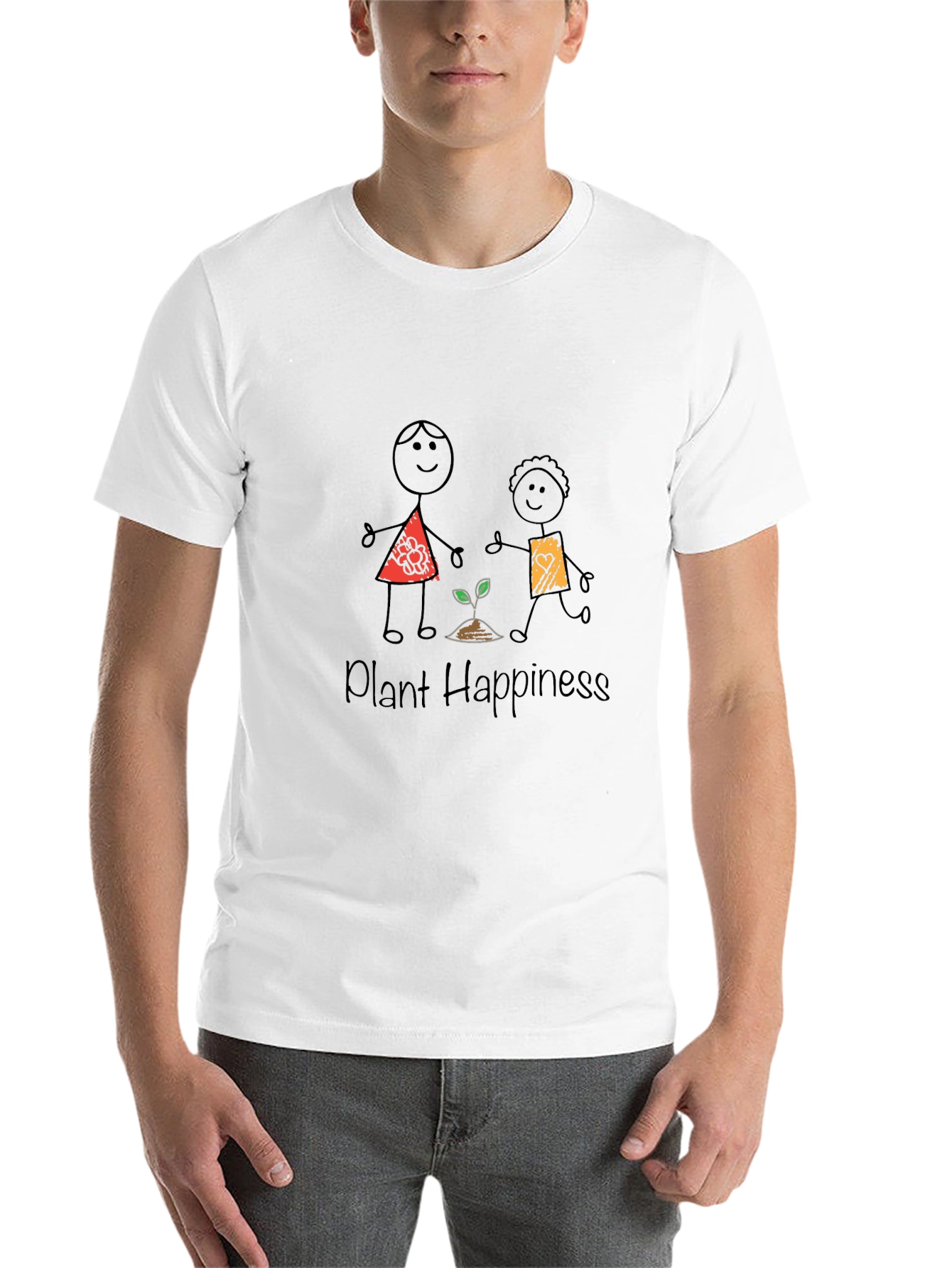 Black Plant Happiness Graphic Tee view 14