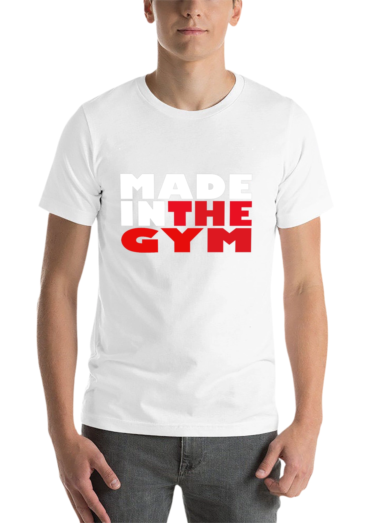 Black Made In The Gym Black T-Shirt Fitness Apparel view 14