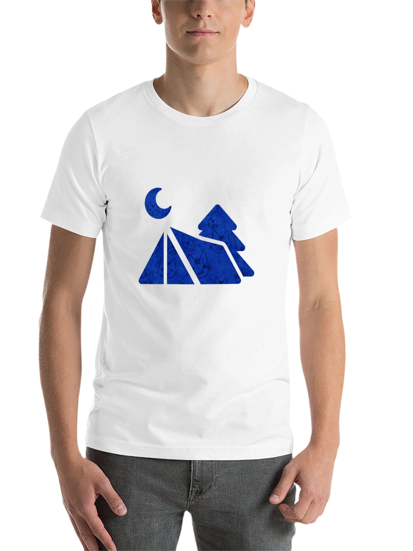 Black Moonlit Mountain Graphic Tee view 14