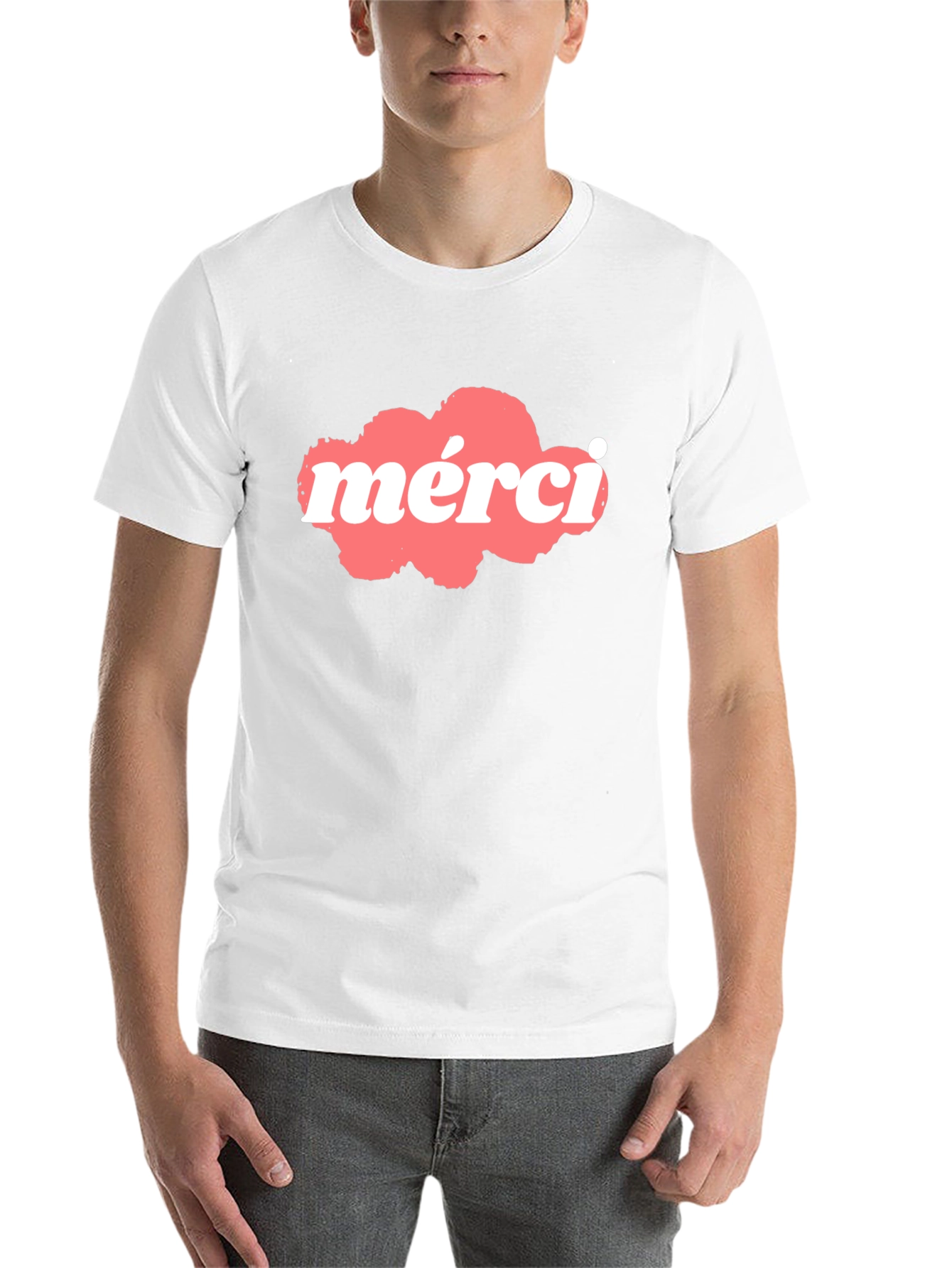 Black Merci Graphic T-Shirt - Black Cotton Blend view 14