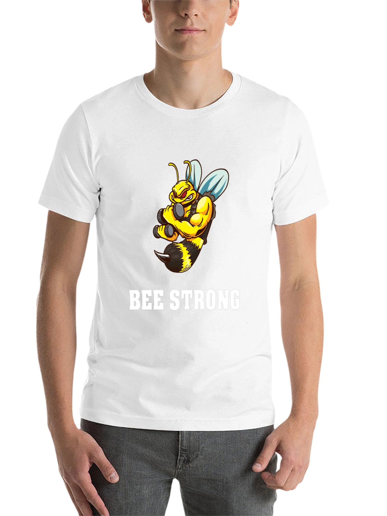 Black Bee Strong Graphic T-Shirt - Black view 14