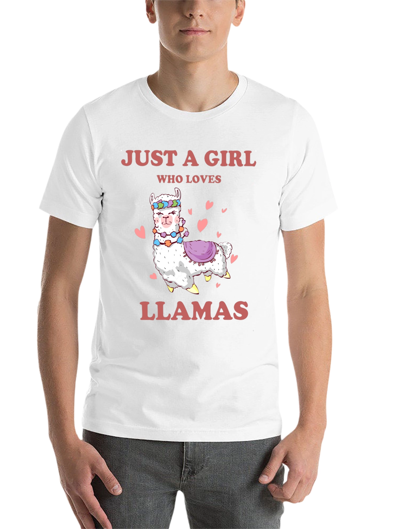 Black Just A Girl Who Loves Llamas T-Shirt view 14