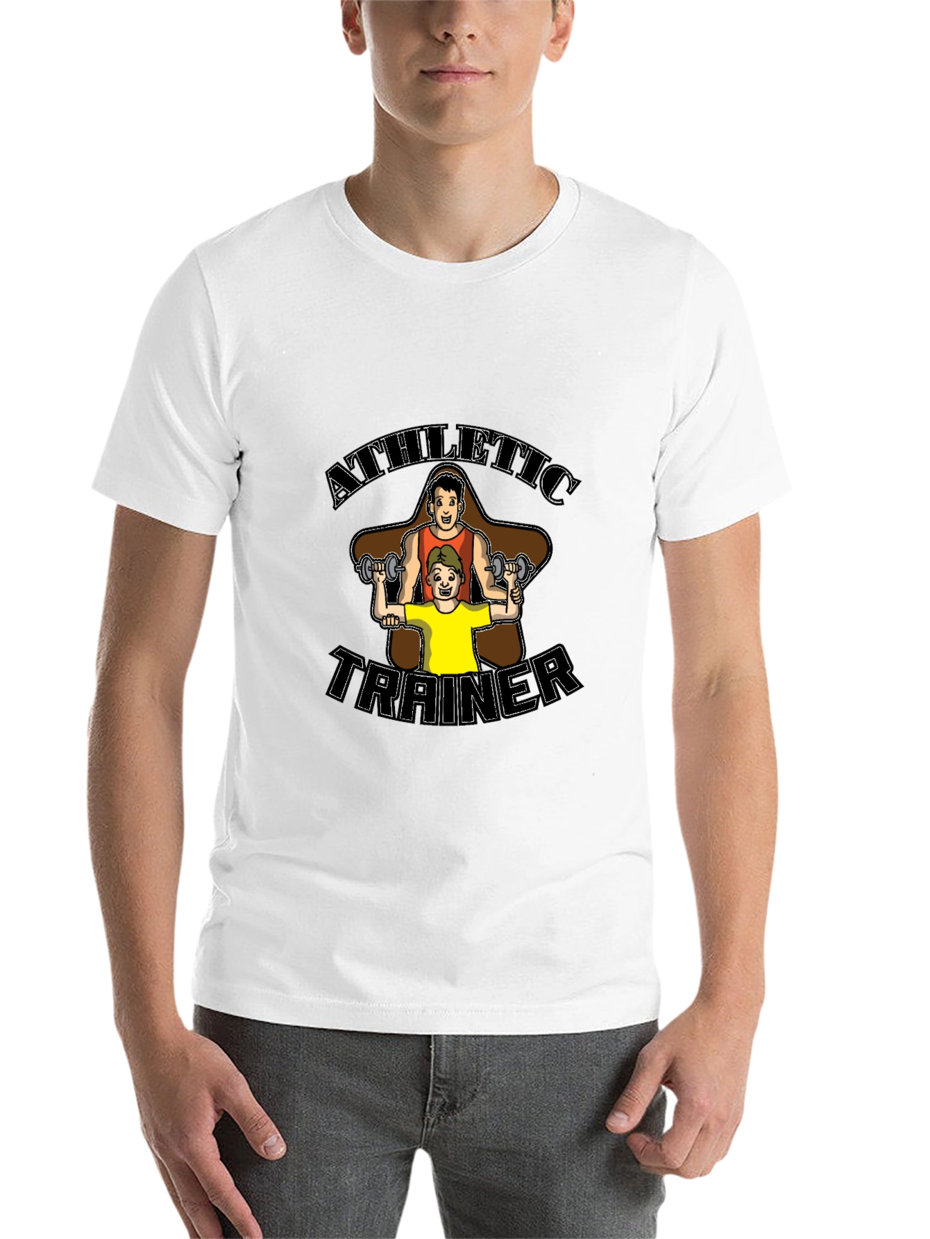 Black Athletic Trainer Graphic Tee - Black Unisex view 14