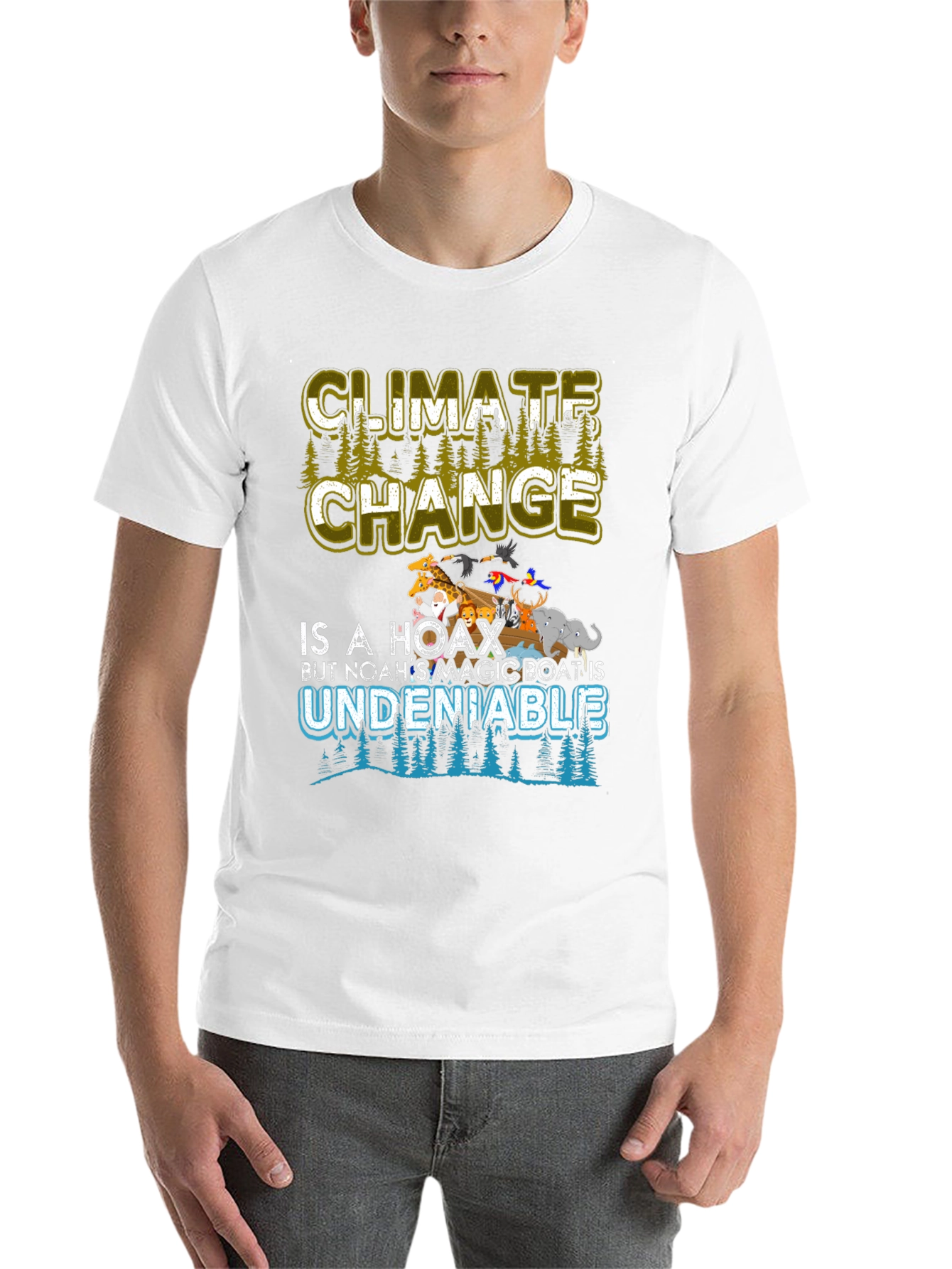 Black Climate Change is a Hoax T-Shirt view 14