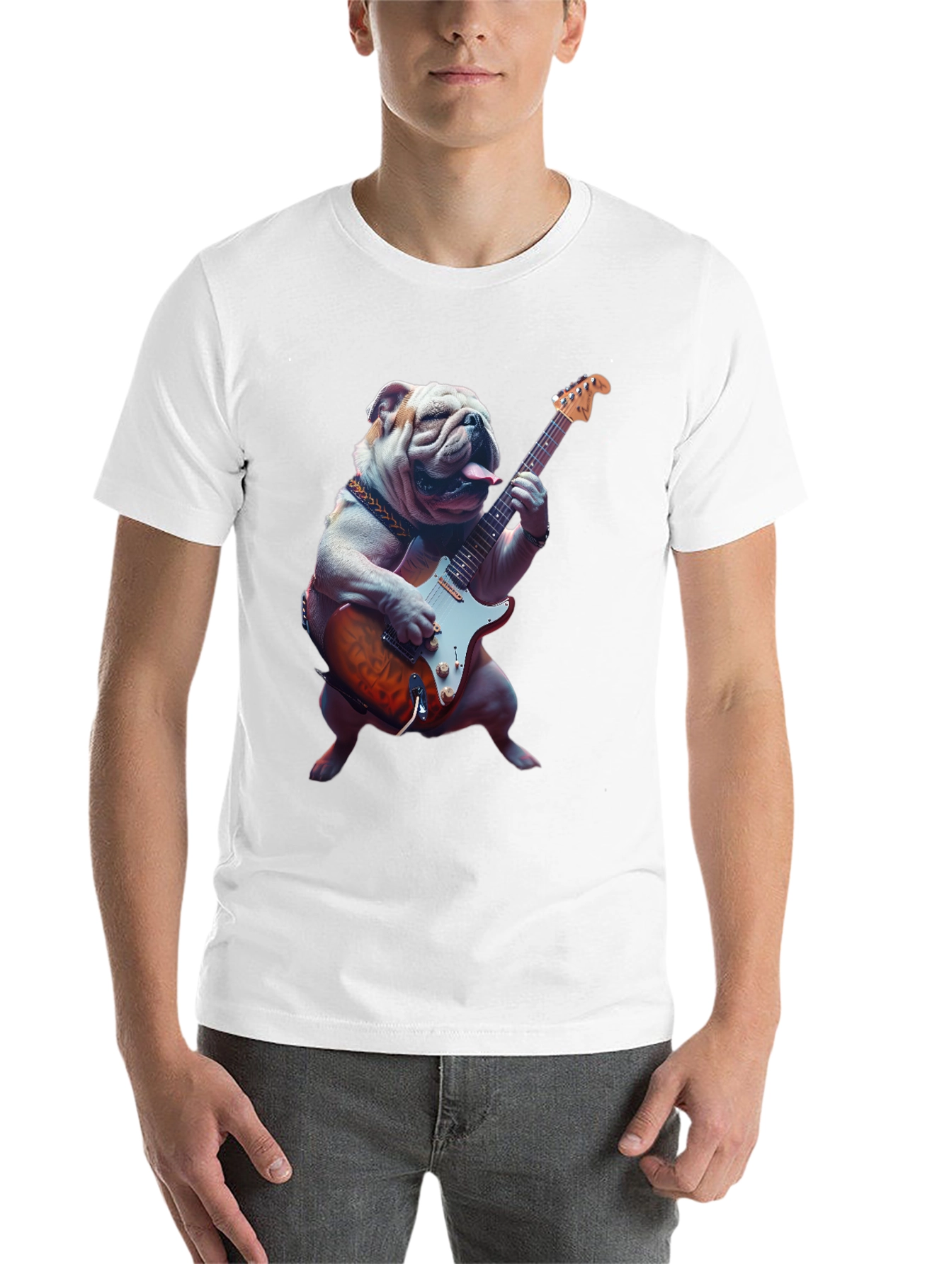 Black Bulldog Guitarist T-Shirt view 14