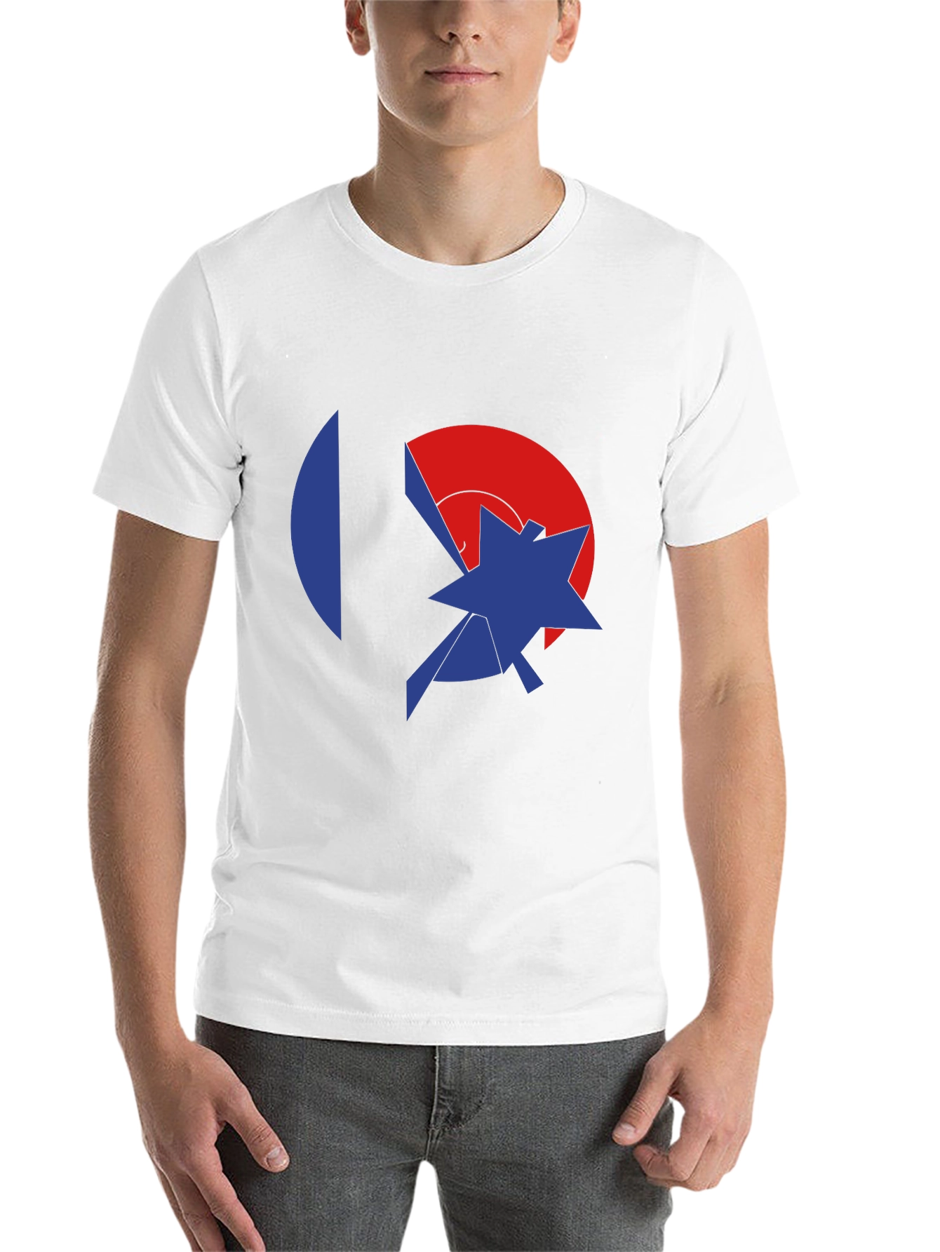 Black Abstract Graphic Black Tee - Modern Casual Style view 14