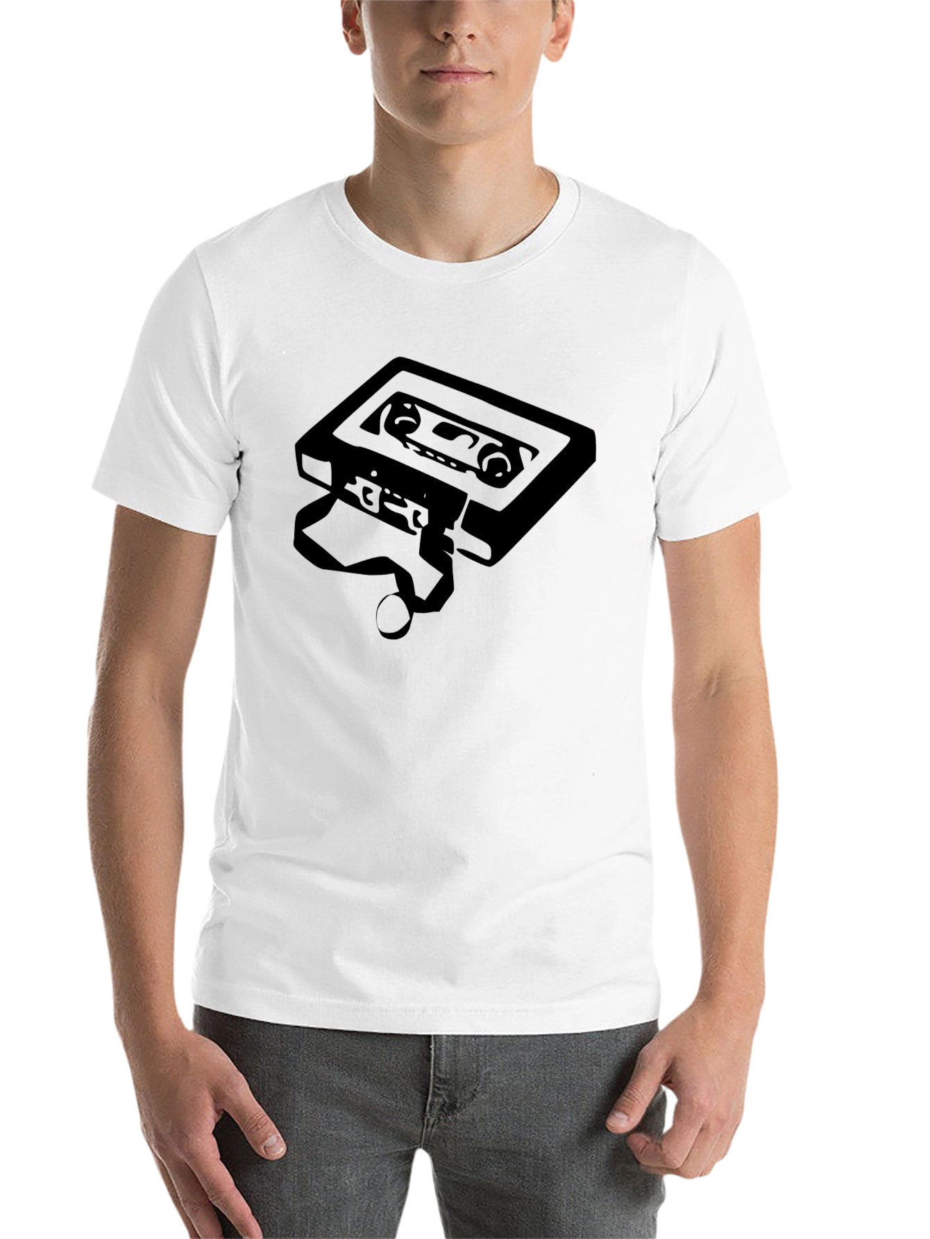 Black Retro Cassette Tape Graphic Tee - Black view 14