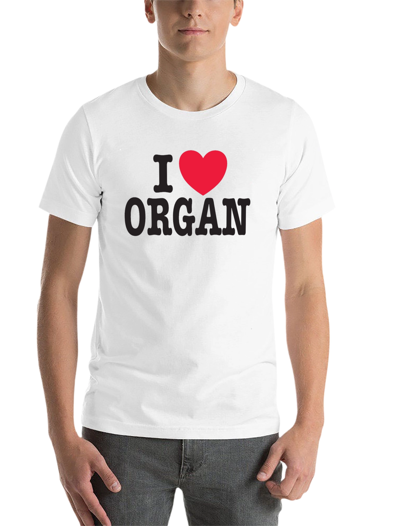 Black I Heart Organ Donation Awareness T-Shirt view 14