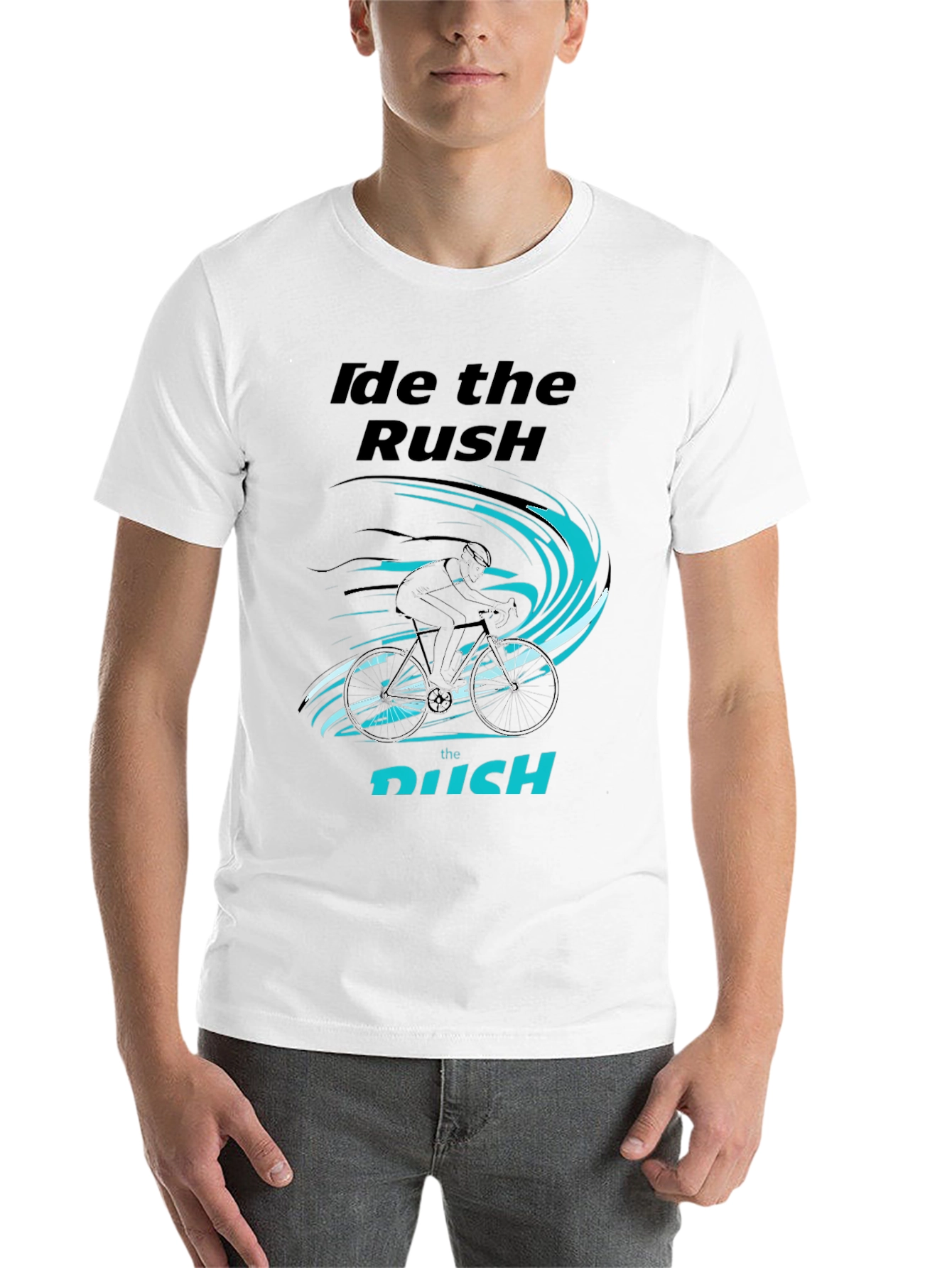 Black Ride the Rush Cycling T-Shirt view 14