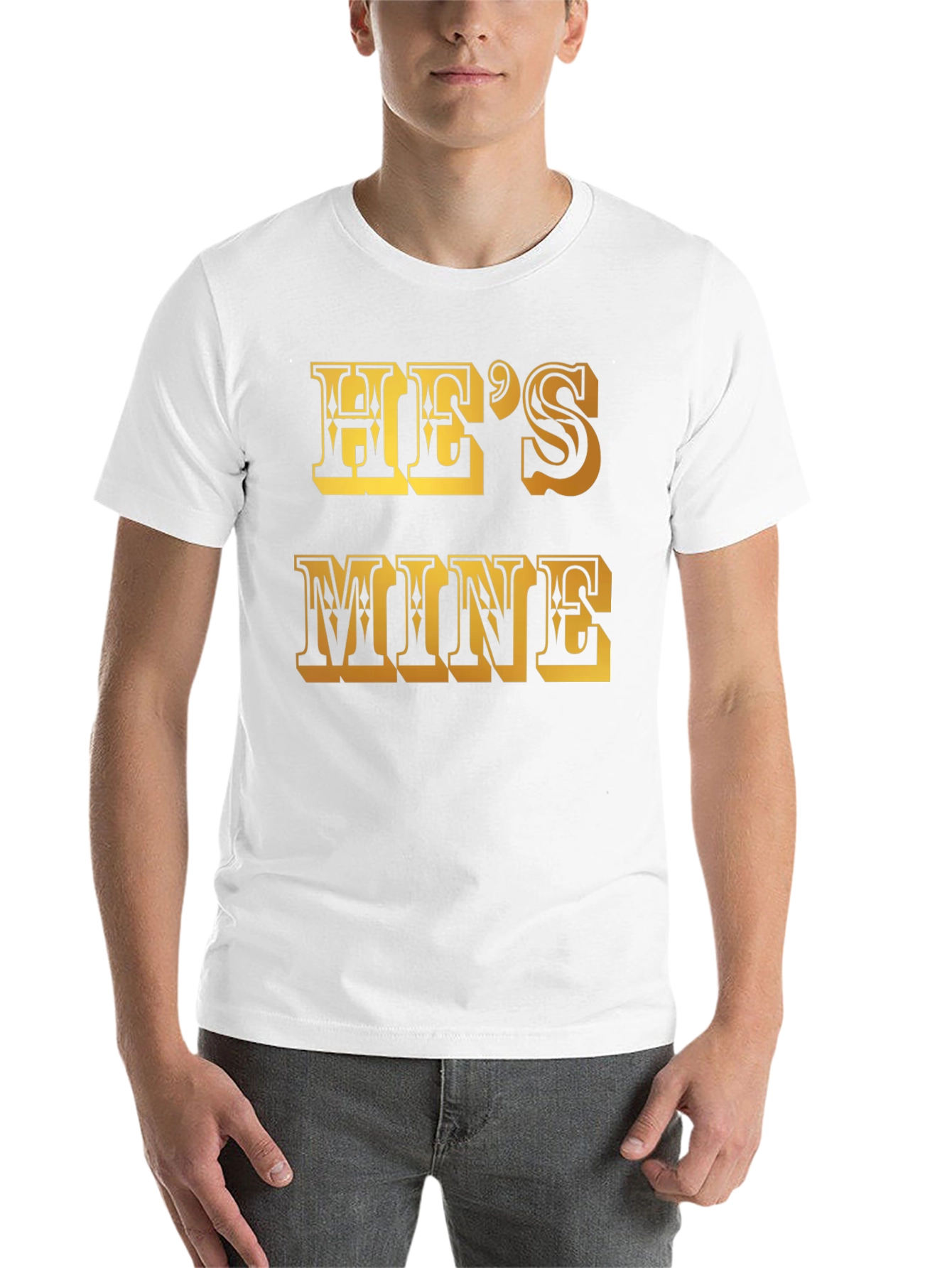 Black He's Mine Graphic T-Shirt view 14