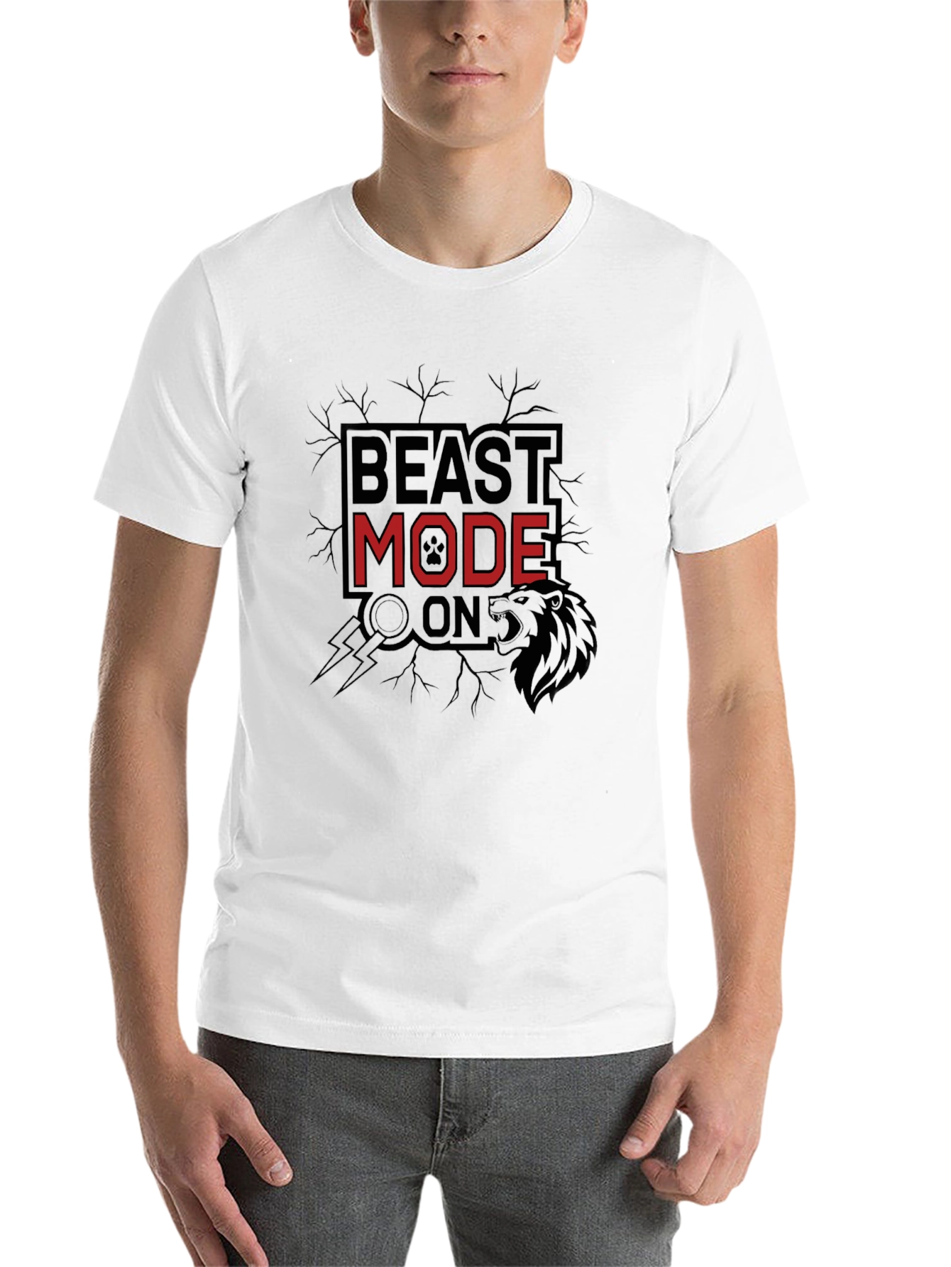 Black Beast Mode On Black T-Shirt view 14