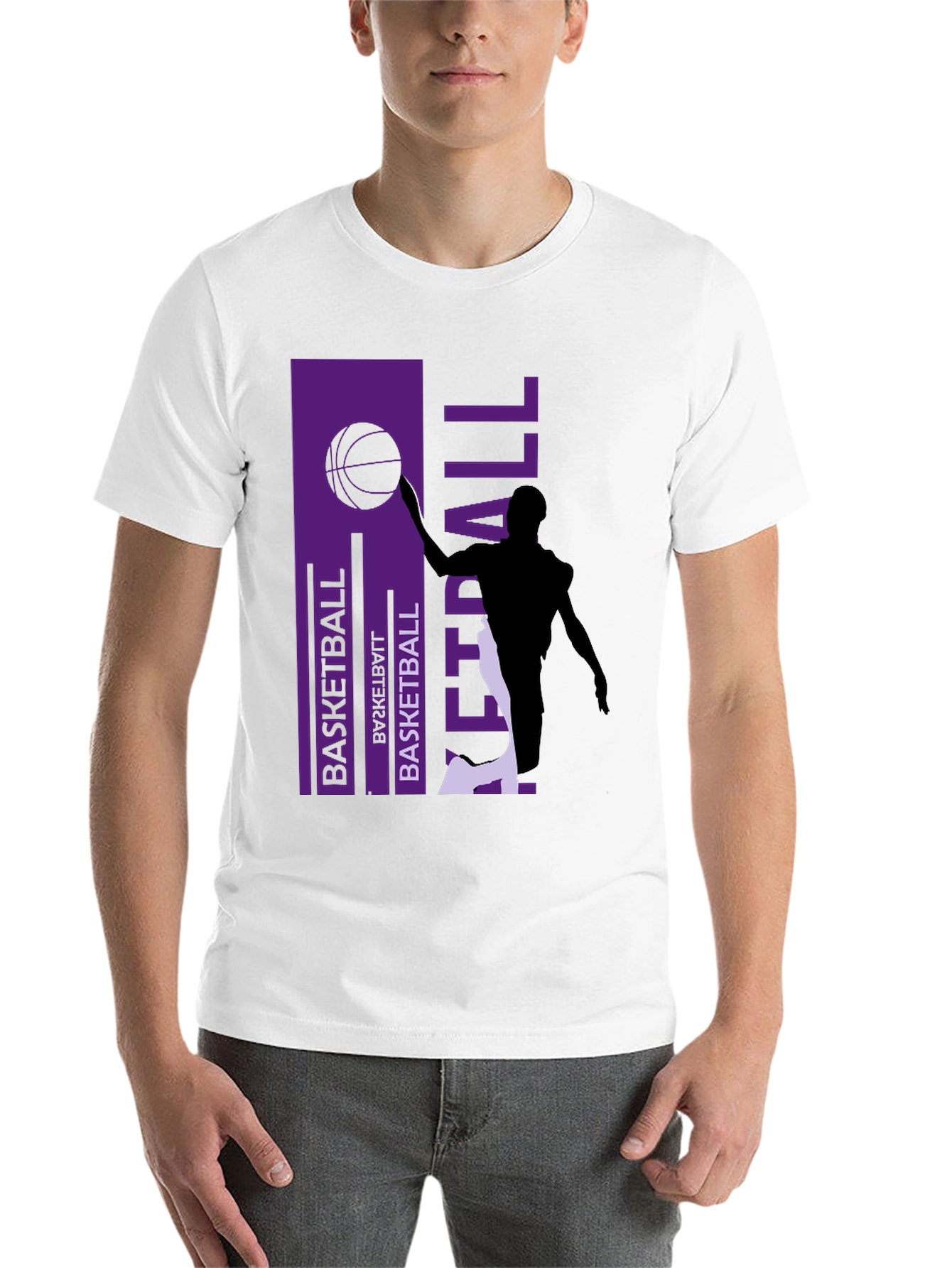 Black Basketball Graphic Print Tee - Stylish Activewear view 14