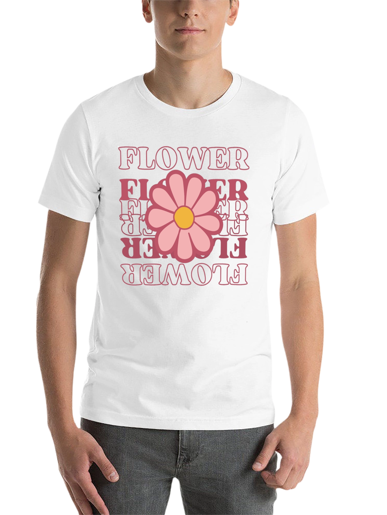 Black Retro Flower Power Graphic Tee view 14