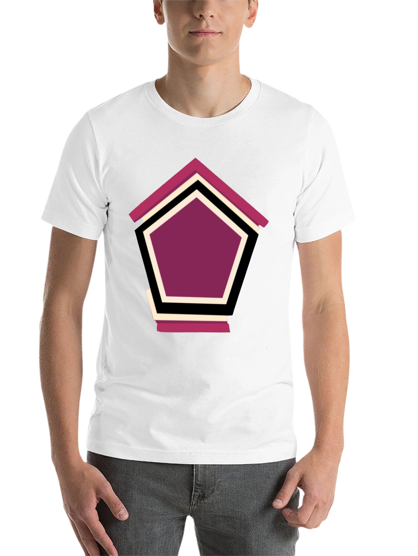 Black Geometric Penthouse T-Shirt - Stylish Design view 14