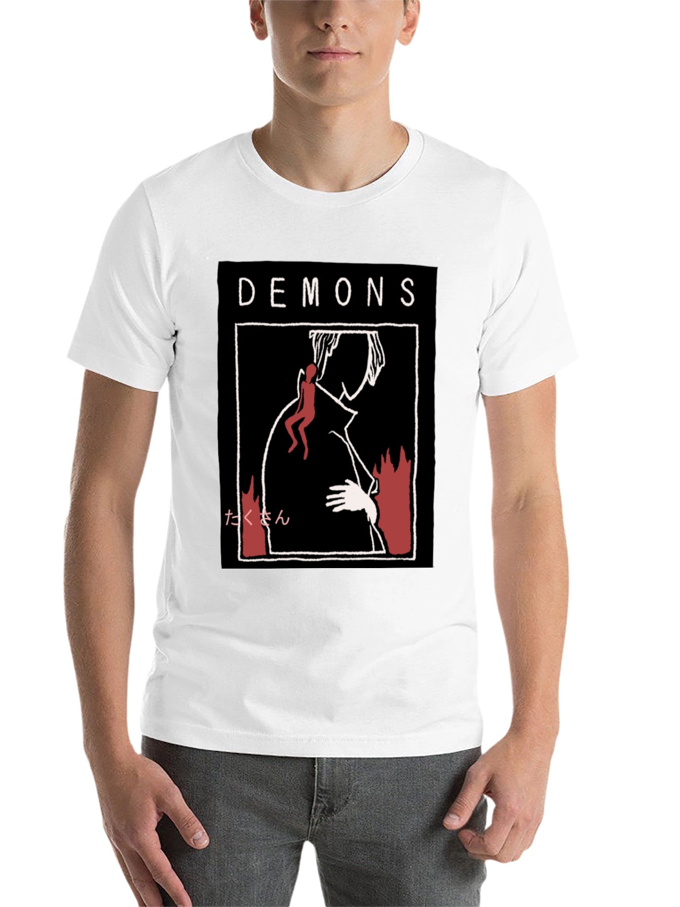Black Demons Graphic Print T-Shirt view 14