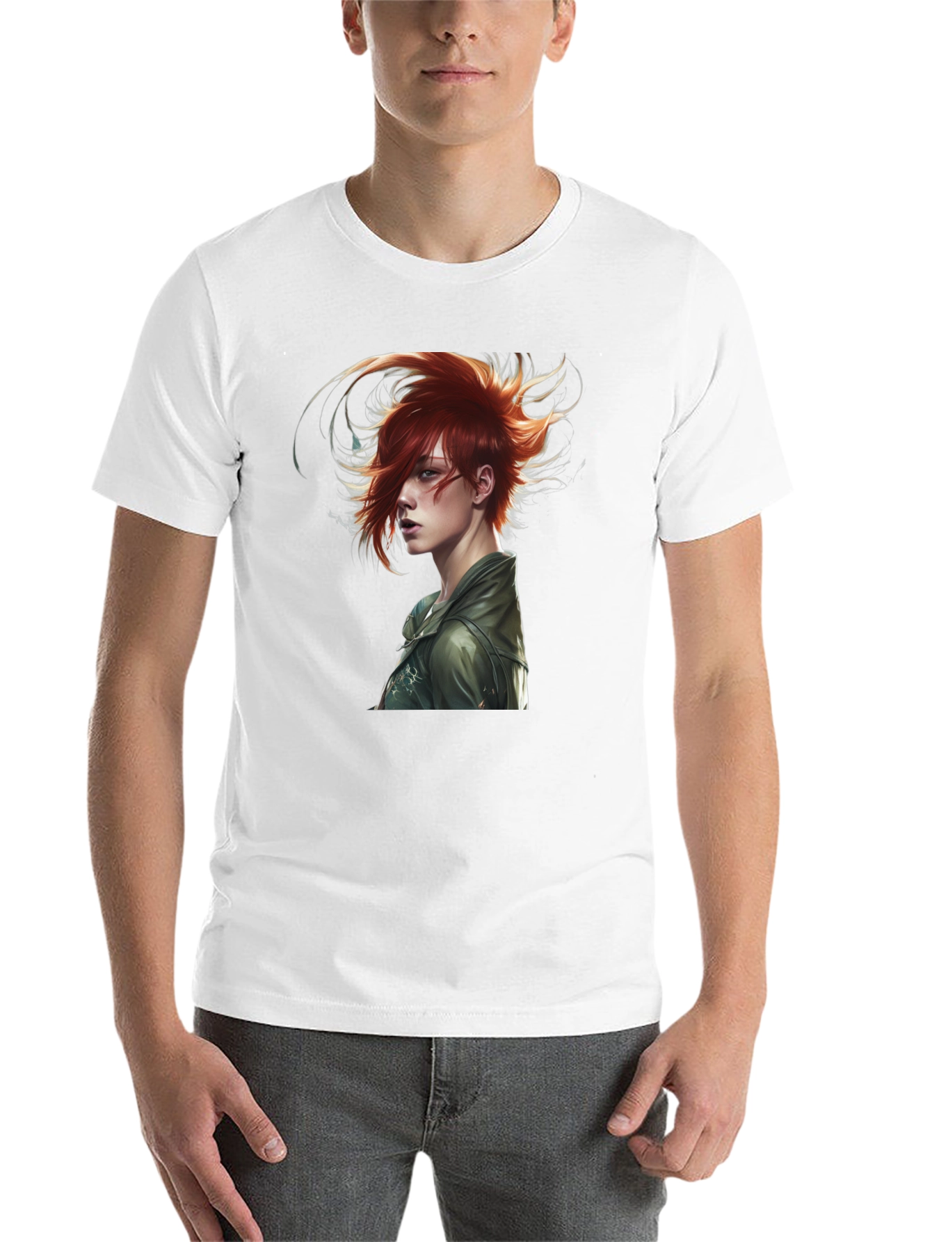Black Edgy Anime Character Black T-Shirt view 14