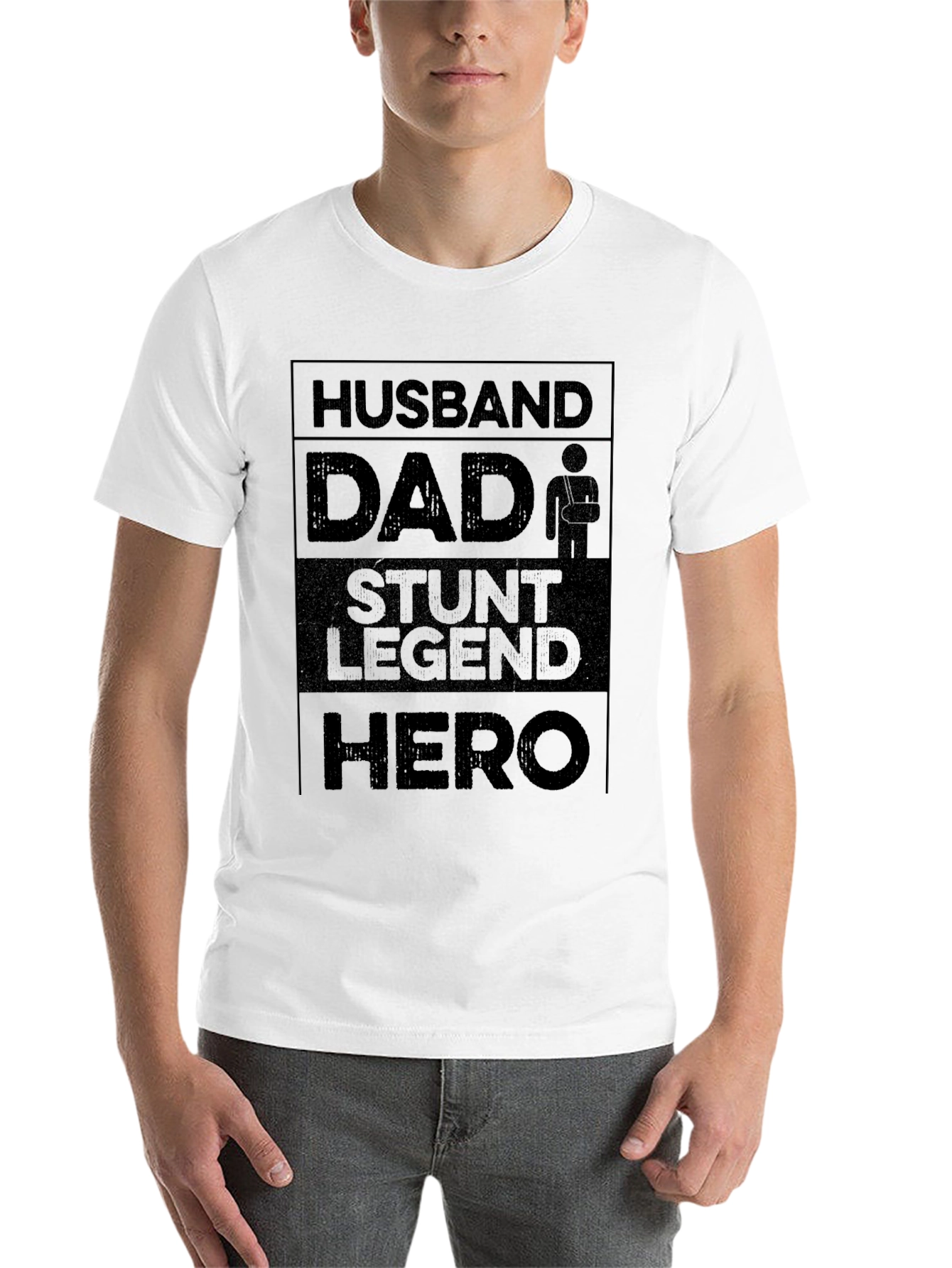 Black Husband Dad Stunt Legend Hero Graphic Tee view 14