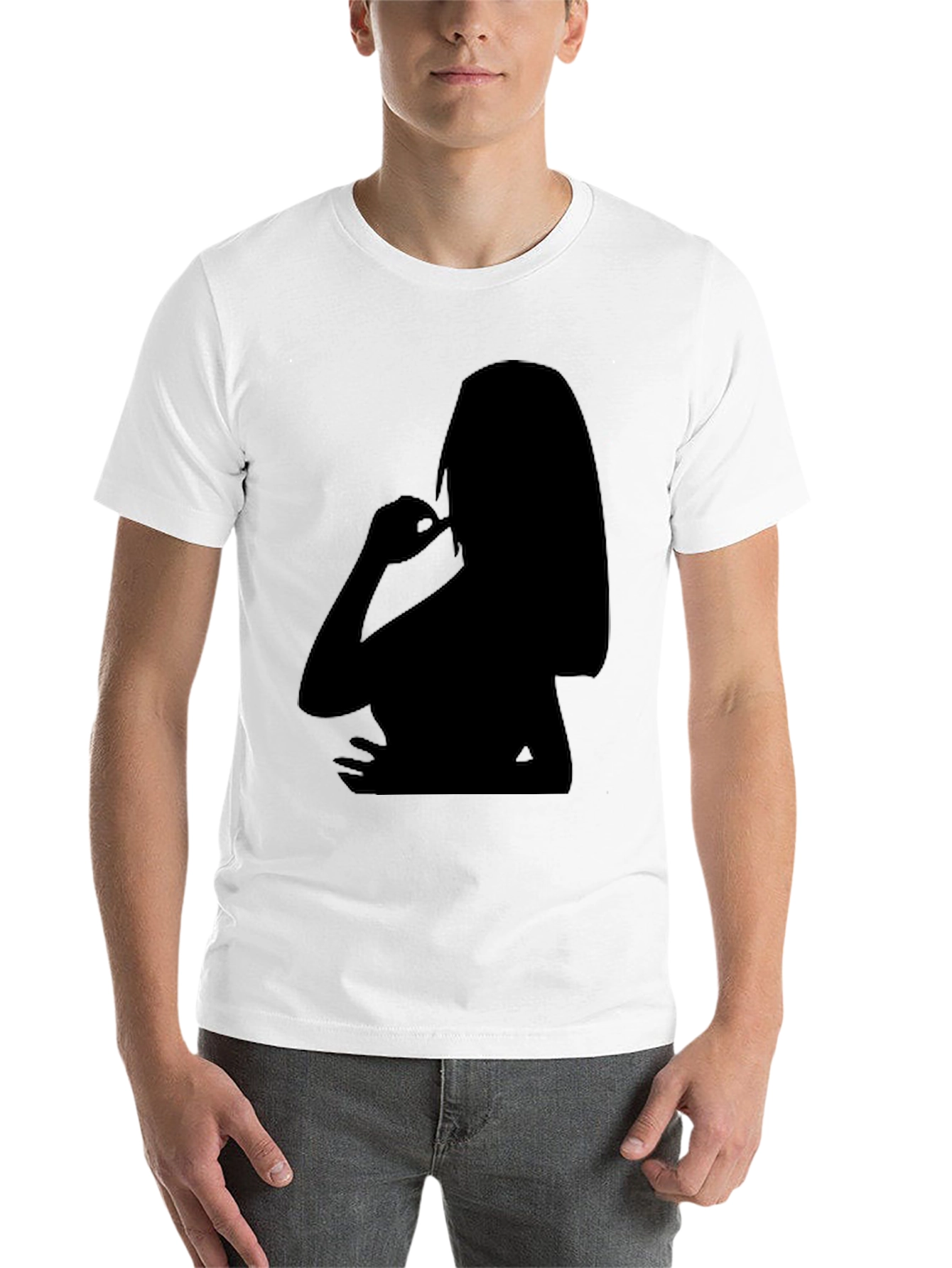 Black Silhouette Graphic Tee - Men's Black T-Shirt view 14