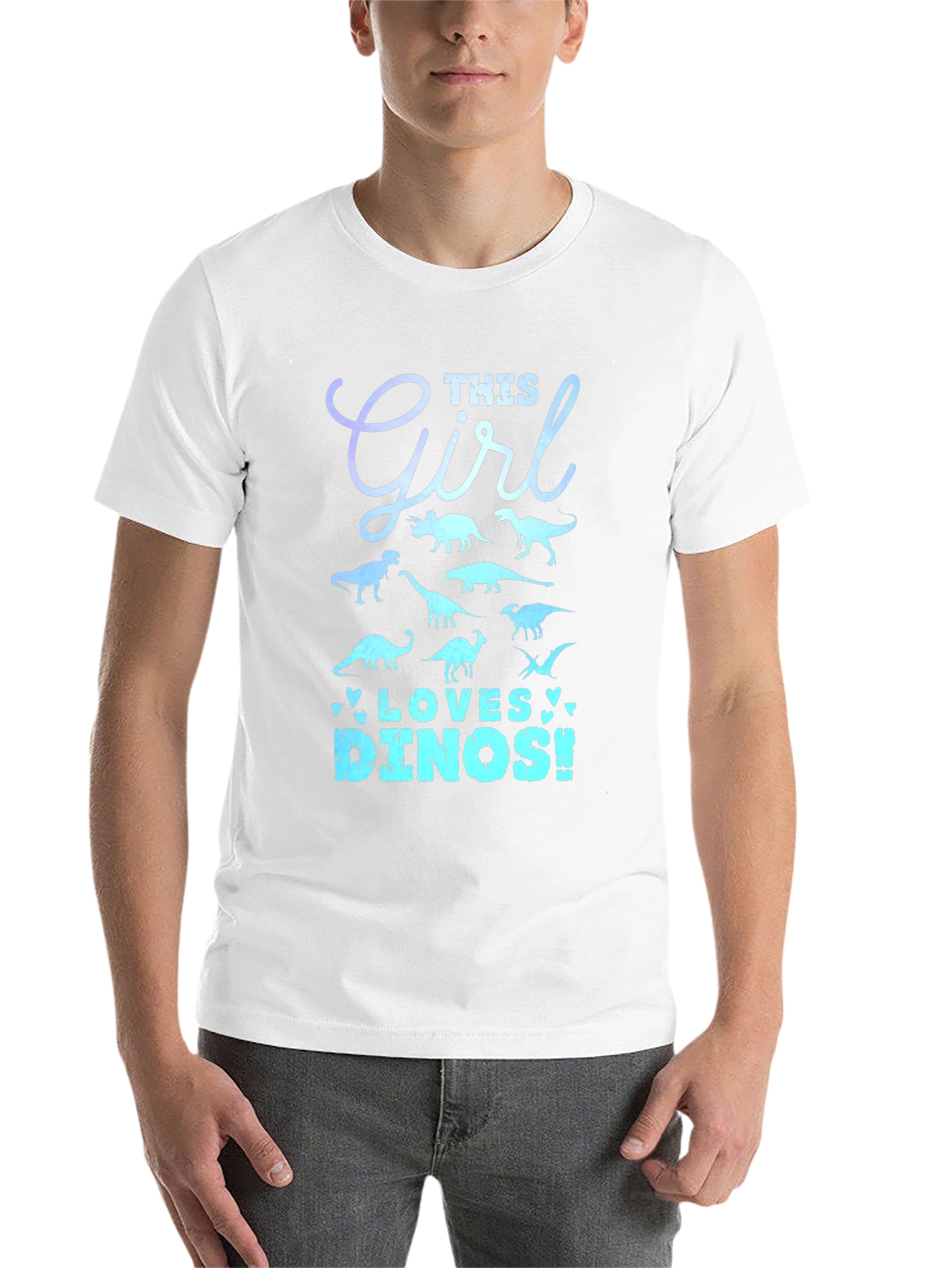 Black This Girl Loves Dinos T-Shirt - Dinosaur Lover Tee view 14