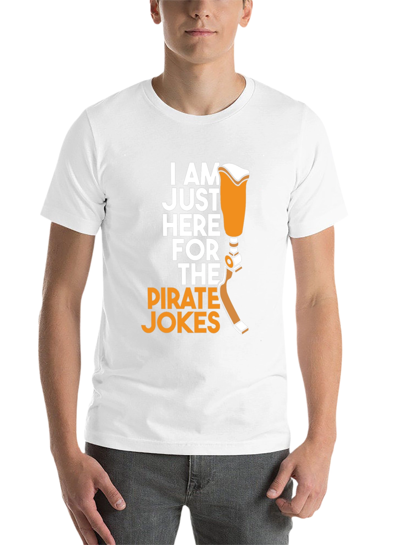 Black Pirate Jokes Prosthetic Leg Humor T-Shirt view 14