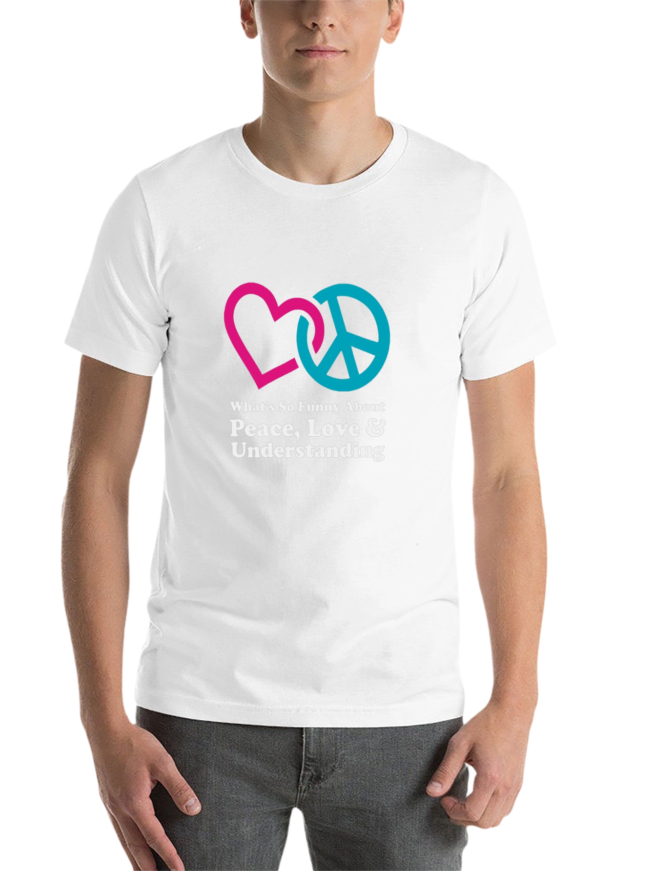 Black Peace Love Understanding Graphic T-Shirt view 14