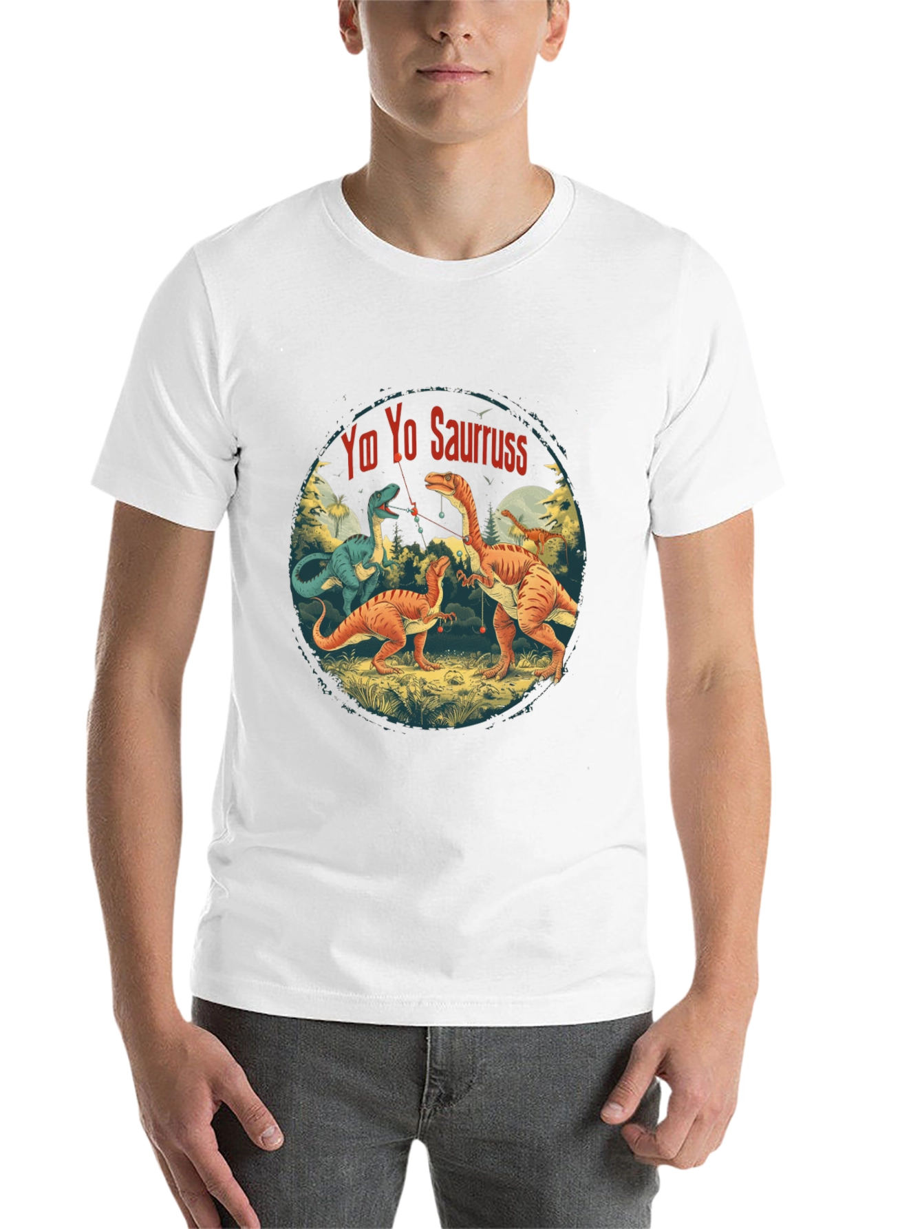Black Yo Yo Sauruss T-Shirt - Dinosaur Fishing Fun! view 14