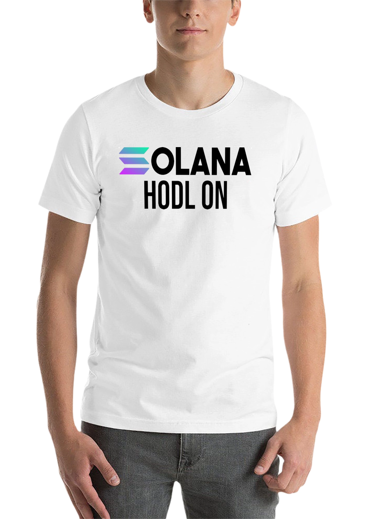 Black Solana Hodl On Black T-Shirt Crypto Investor Tee view 14