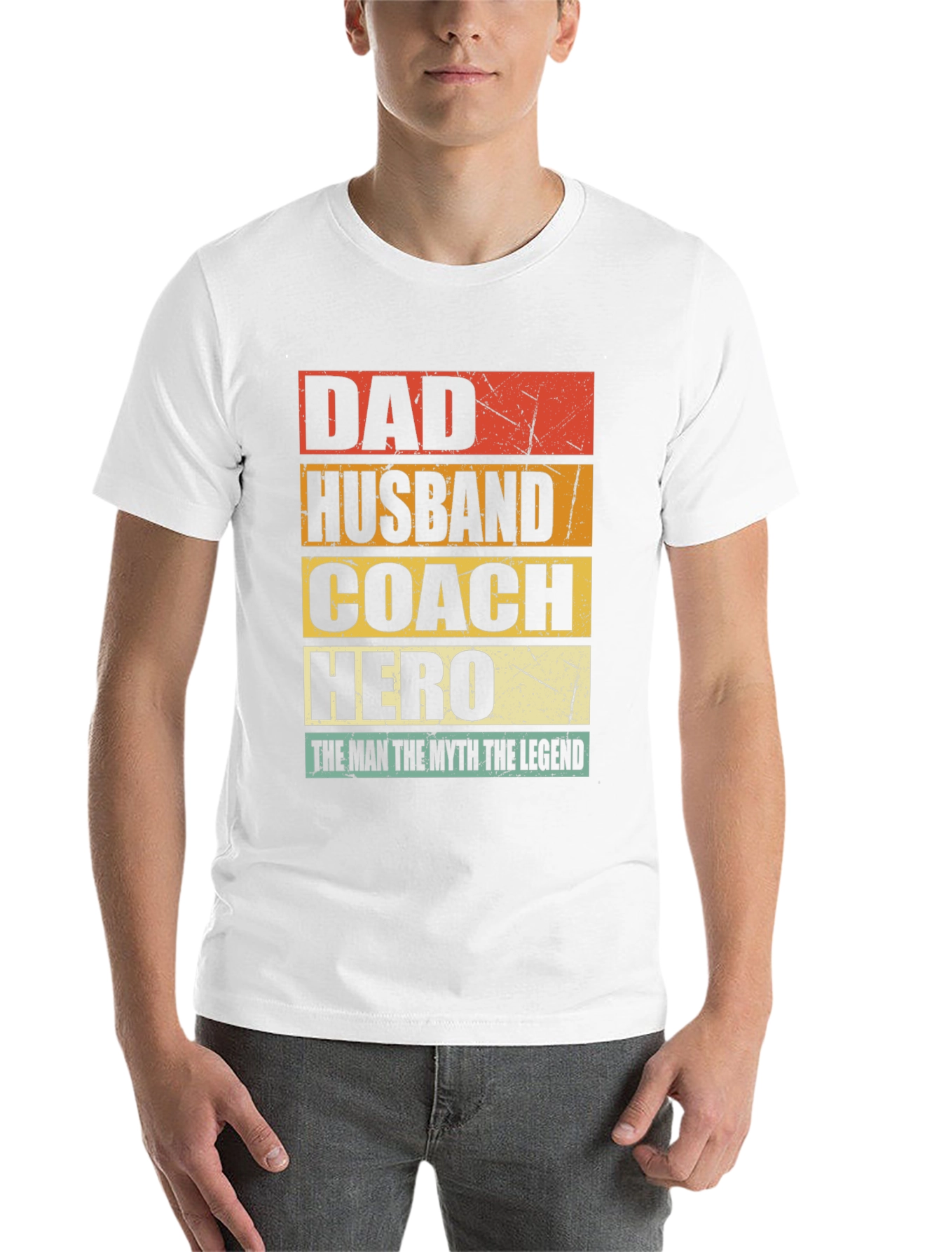 Black Dad Husband Coach Hero T-Shirt view 14