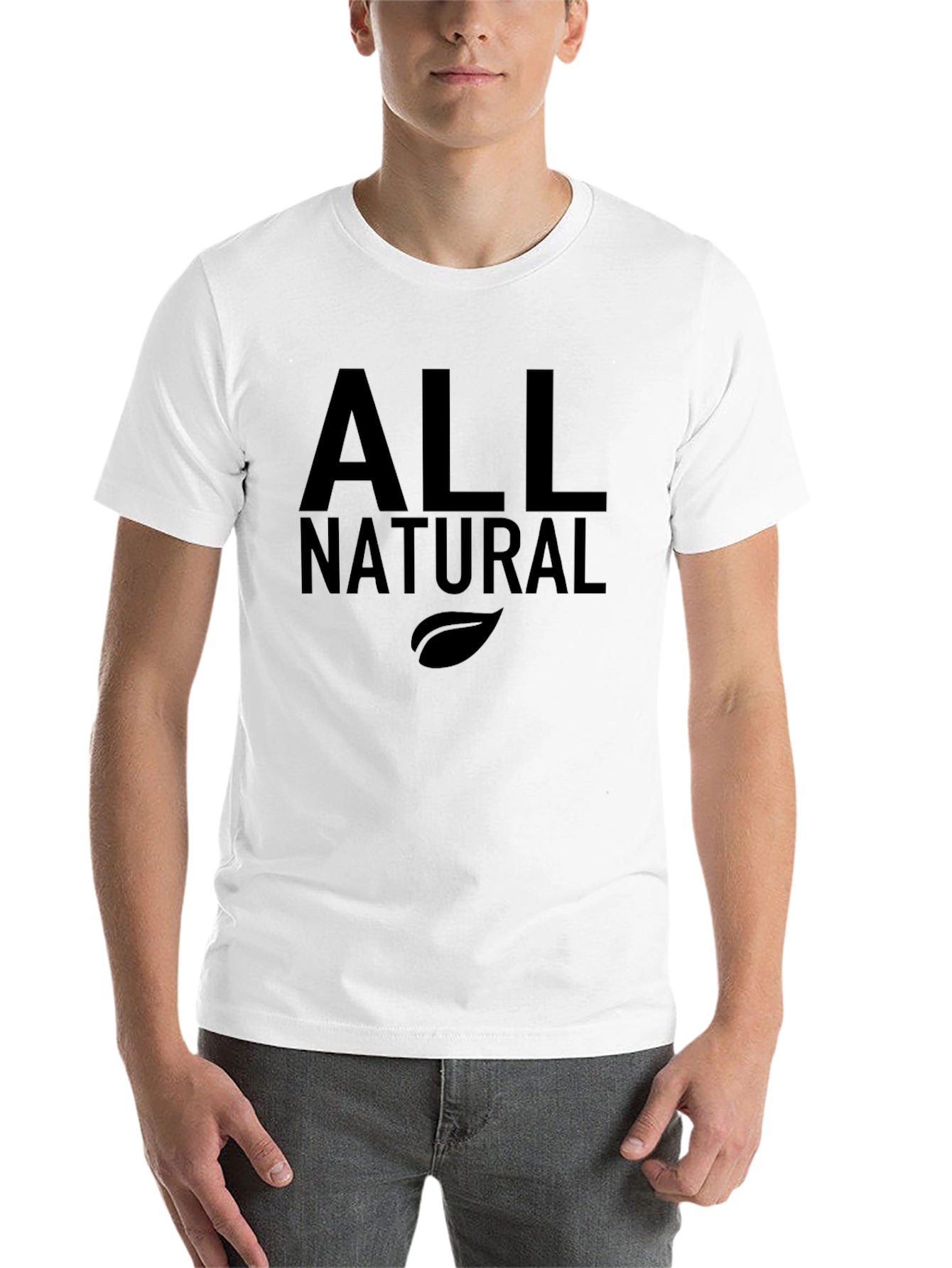 Black All Natural Black Graphic T-Shirt - Soft Cotton Blend view 14