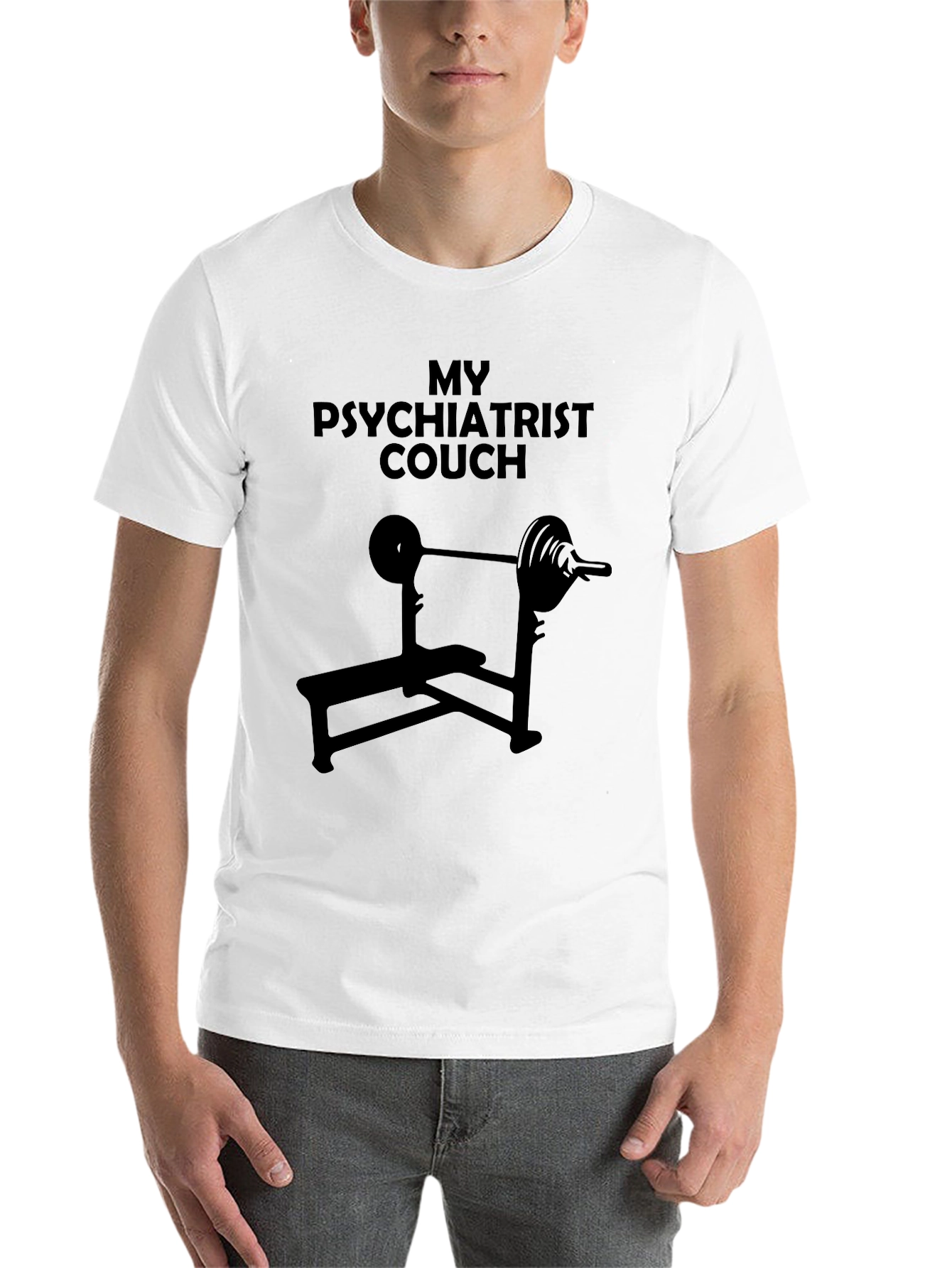 Black My Psychiatrist Couch Black T-Shirt view 14