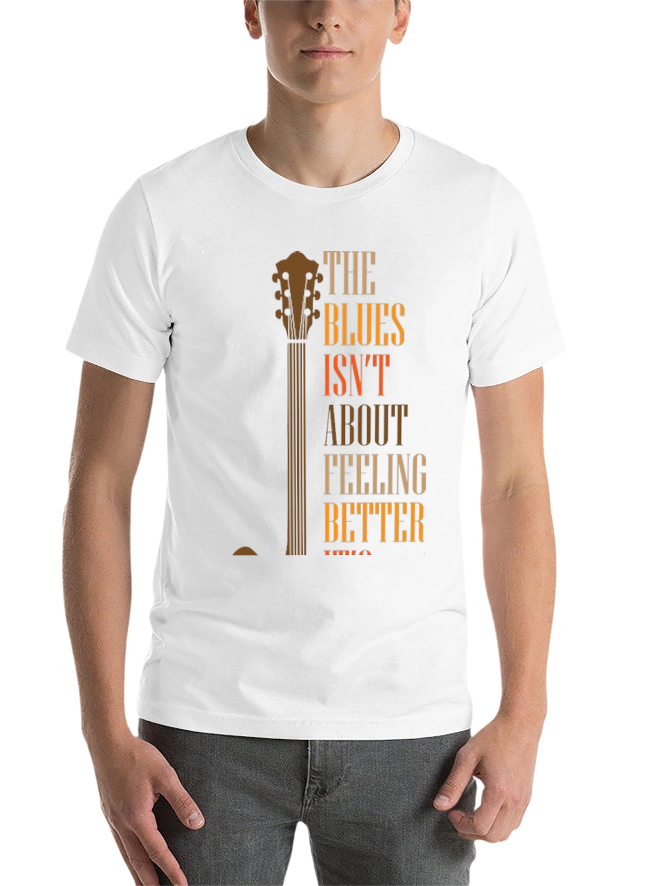 Blues Guitar Graphic T-Shirt - Feeling Better Lyric Tee - 14
