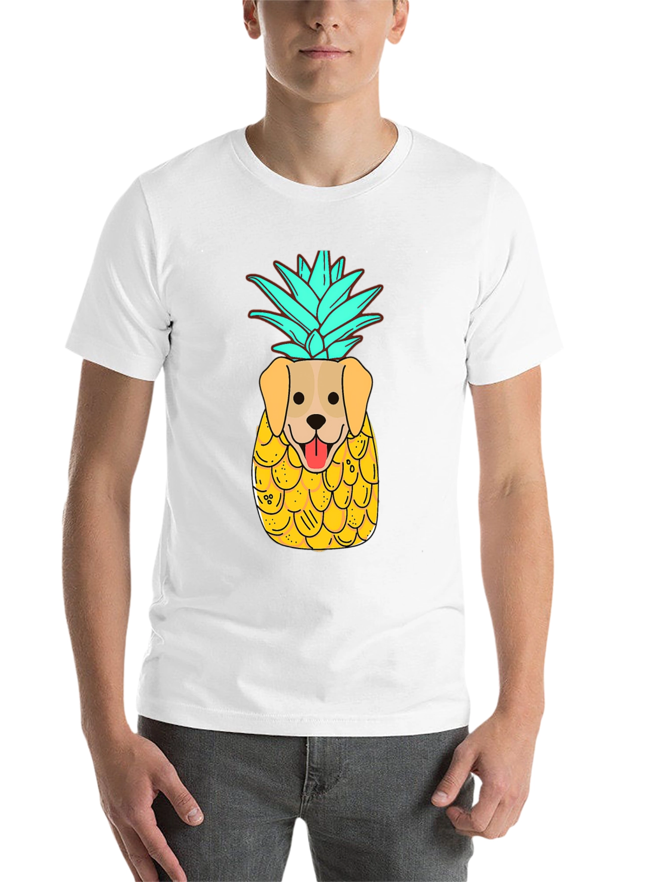 Black Dog-Pineapple Graphic Black T-Shirt view 14