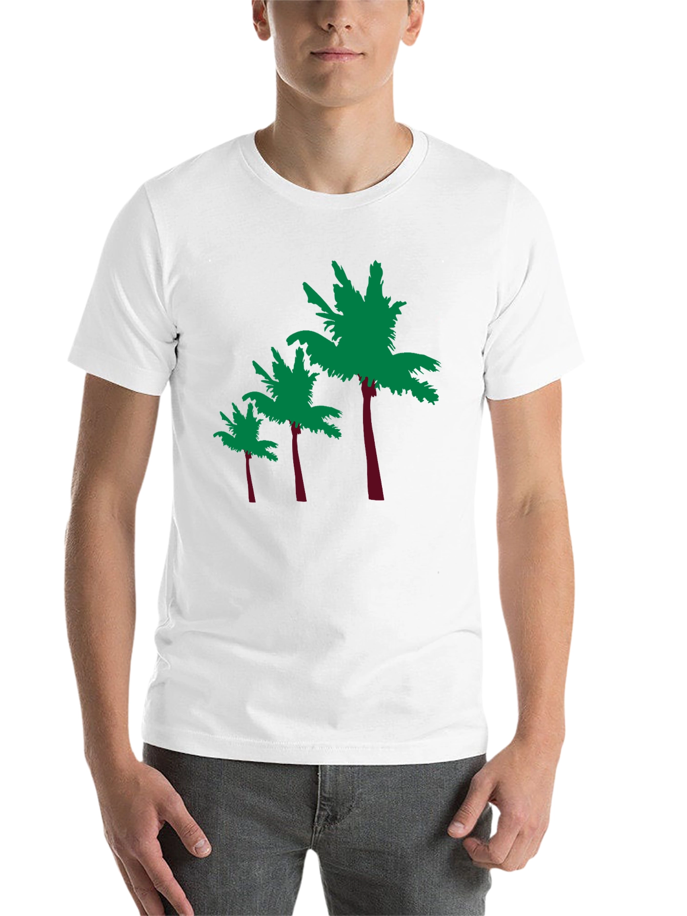 Black Tropical Palm Tree Graphic Tee - Black view 14