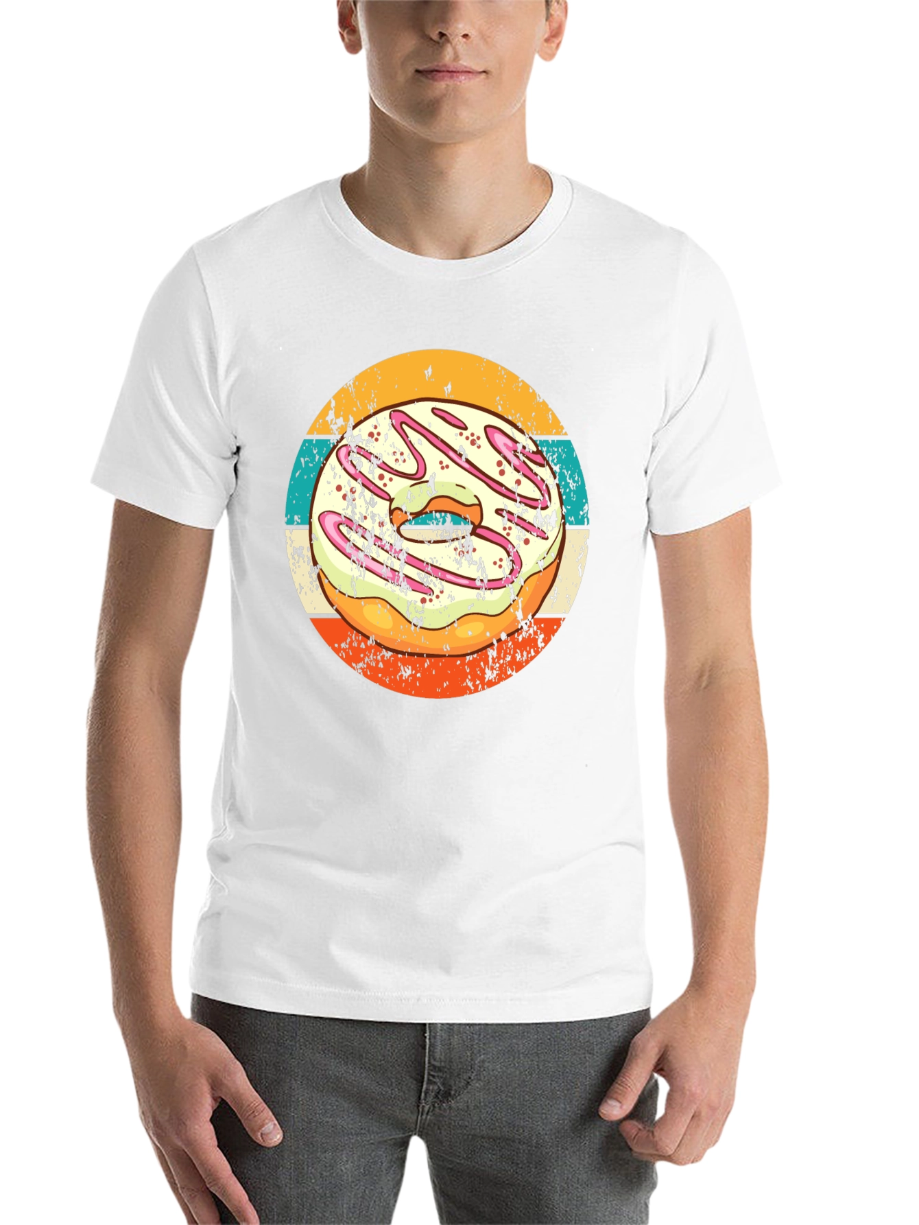 Black Retro Donut Graphic T-Shirt - Doughnut Lover Tee view 14