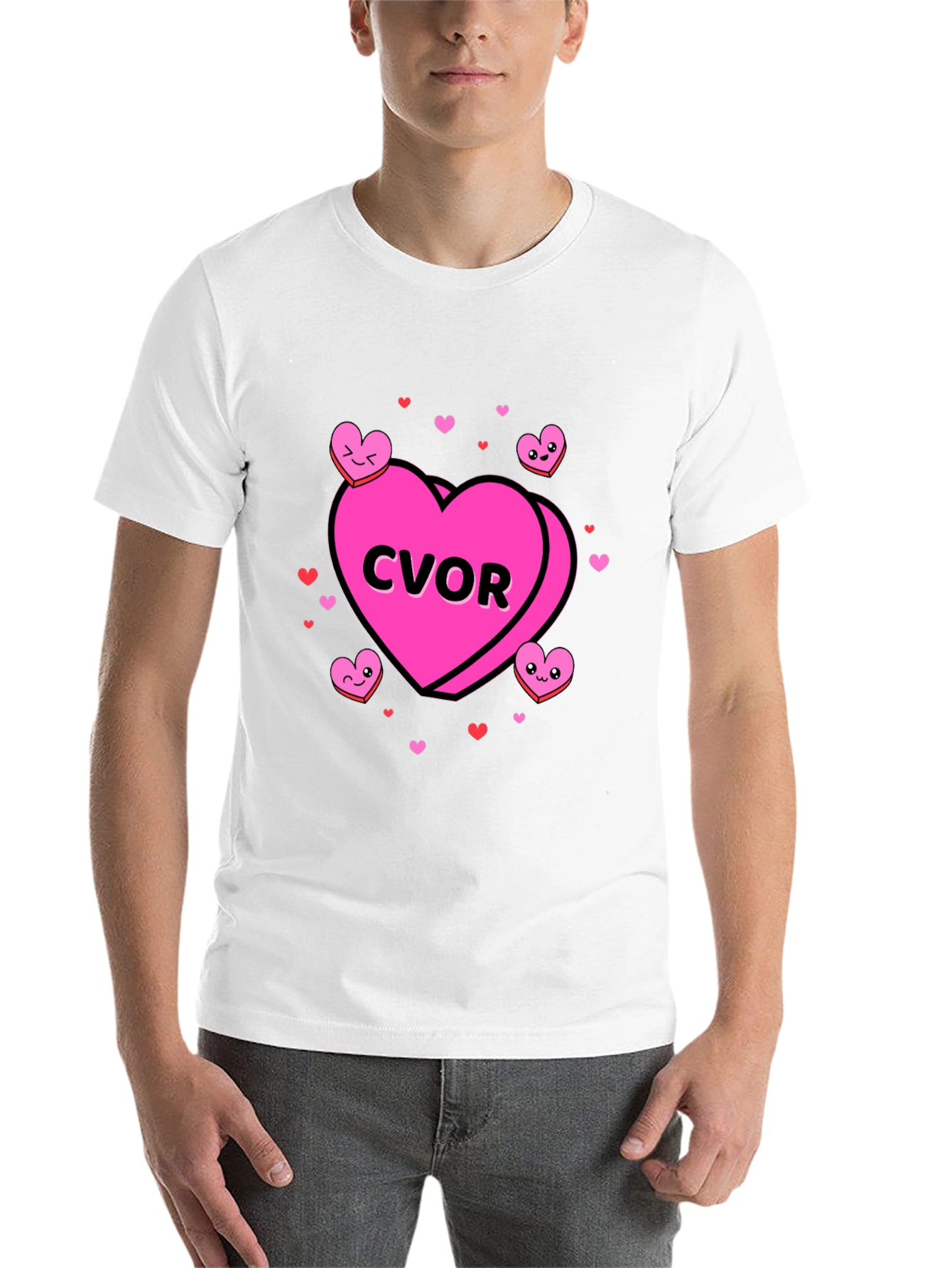 Black CVOR Heart Valentine's Day T-Shirt view 14