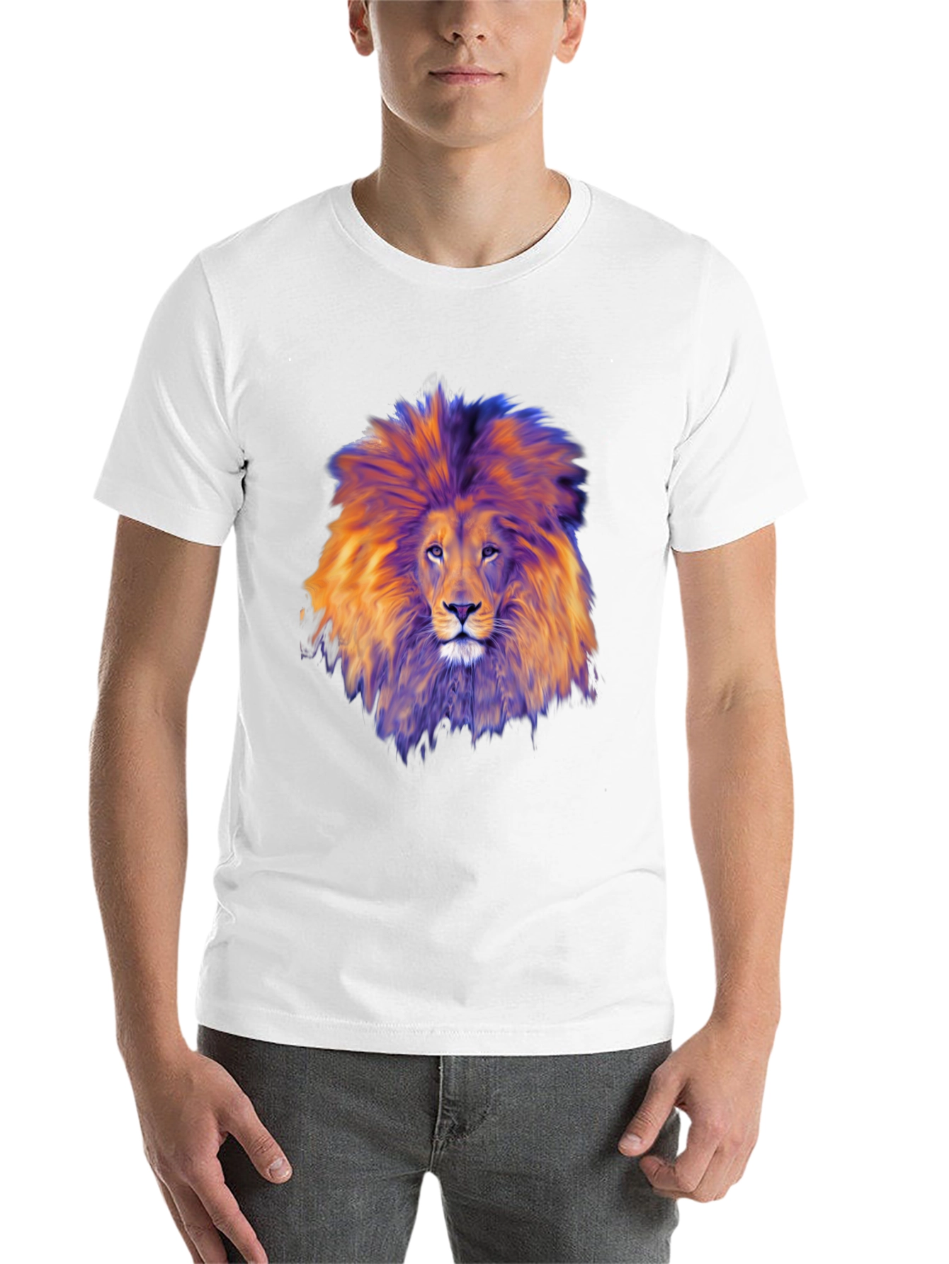 Black Lion Graphic Black T-Shirt view 14